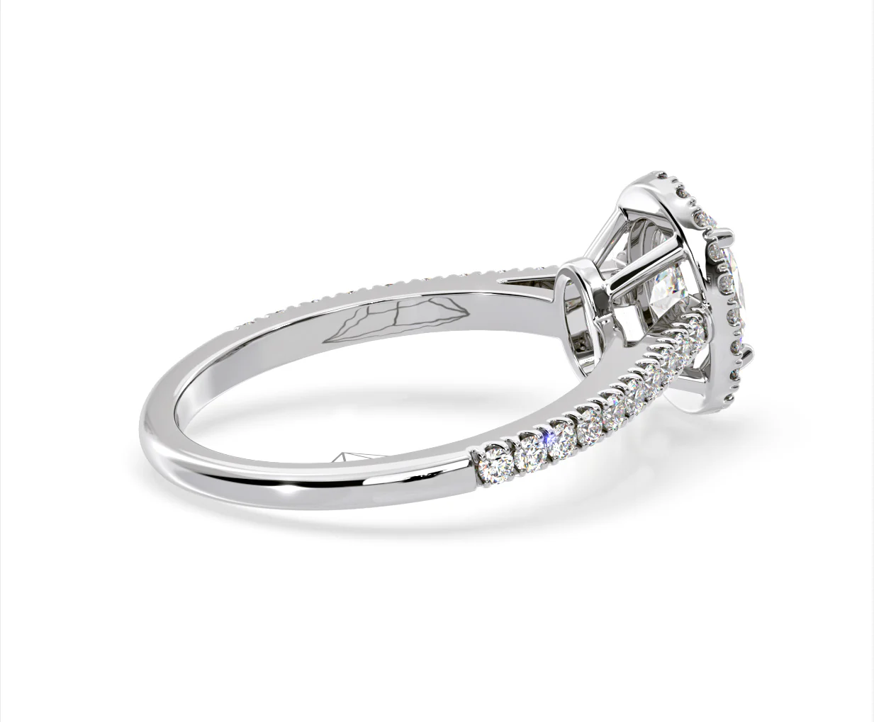 Georgina GIA Oval Diamond Halo Engagement Ring Platinum 1.55ct G/VS1 - Image 60