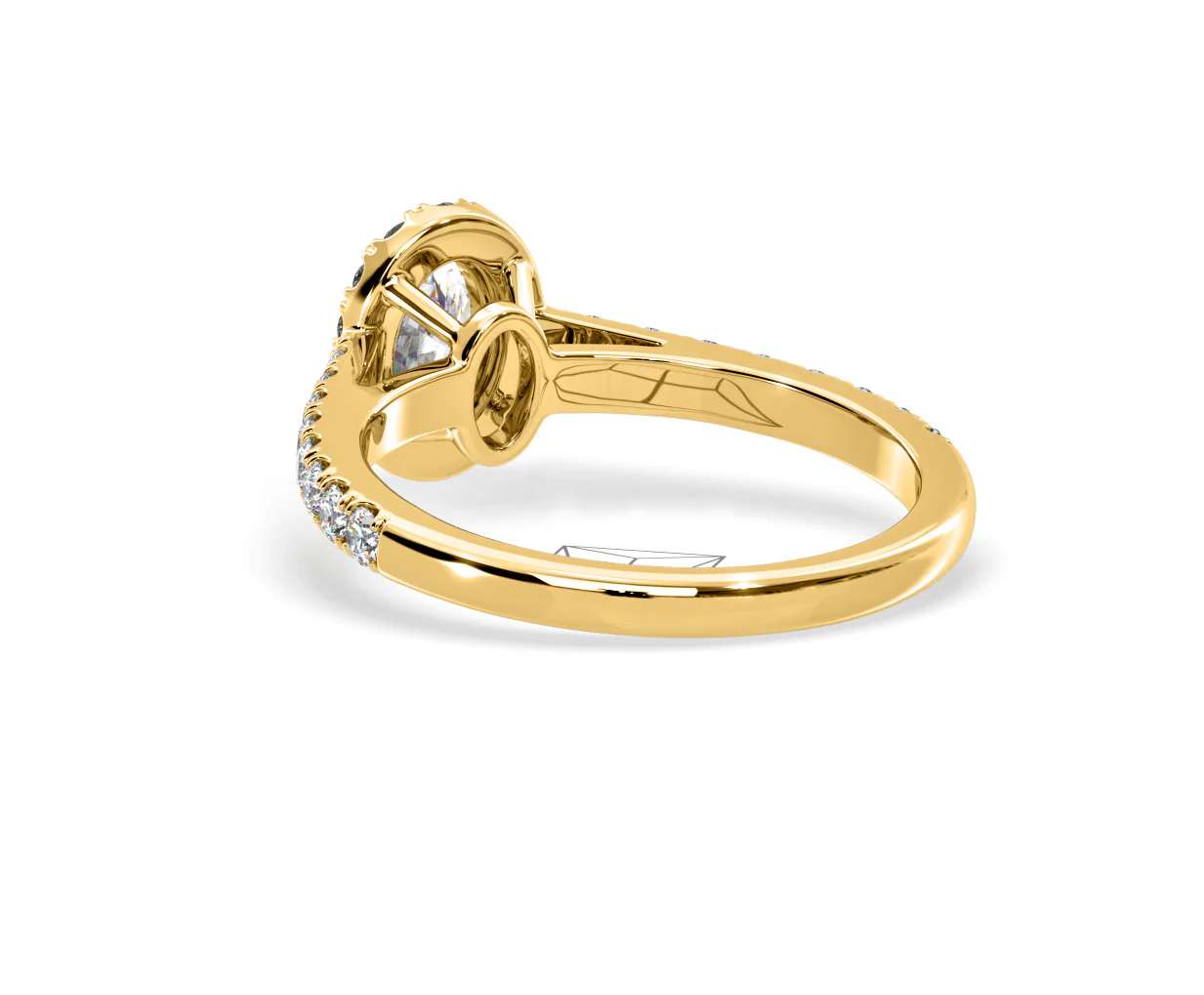 Georgina Lab Oval Diamond Halo Engagement Ring 18K Gold 1.00ct F/VS1 - Image 121