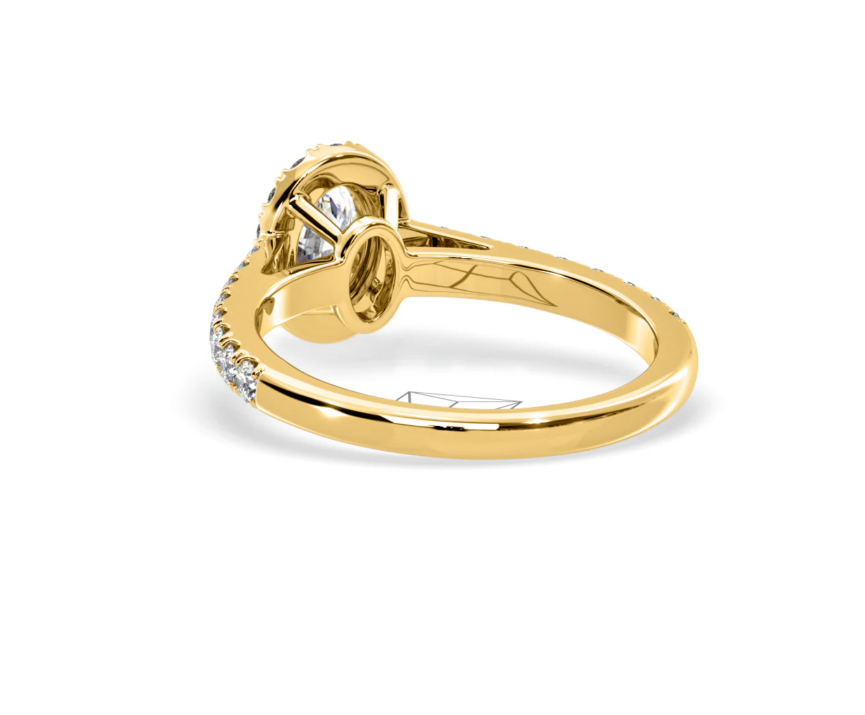 Georgina Lab Oval Diamond Halo Engagement Ring 18K Gold 1.00ct F/VS1 - Image 122