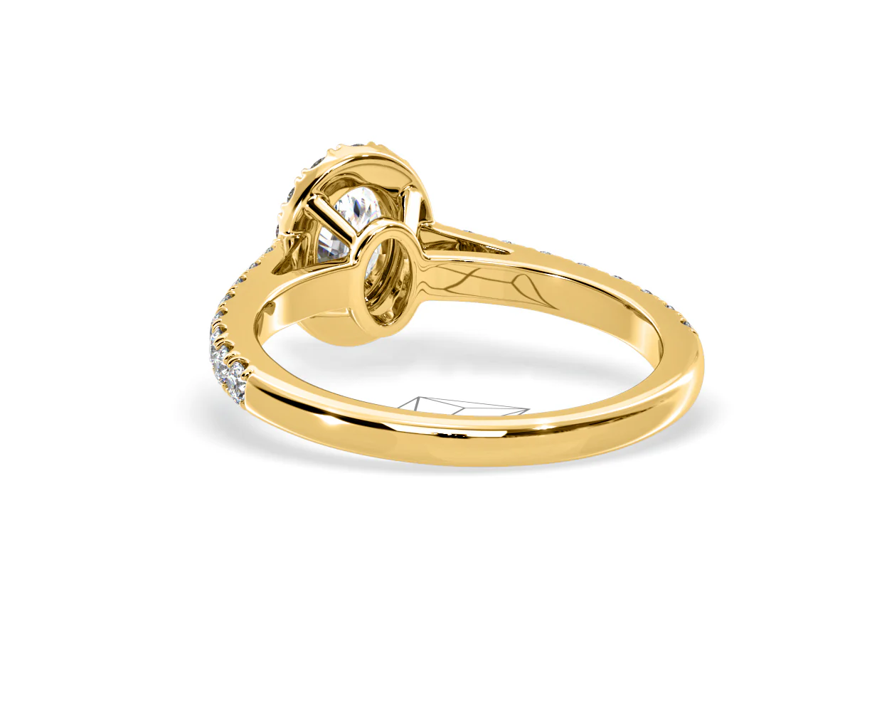 Georgina Lab Oval Diamond Halo Engagement Ring 18K Gold 1.00ct F/VS1 - Image 123