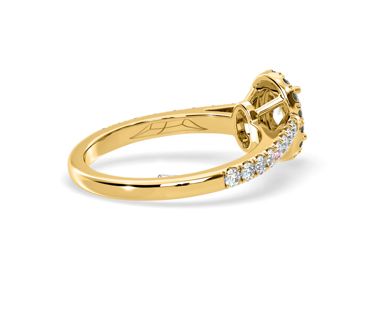 Georgina Lab Oval Diamond Halo Engagement Ring 18K Gold 1.00ct F/VS1 - Image 139