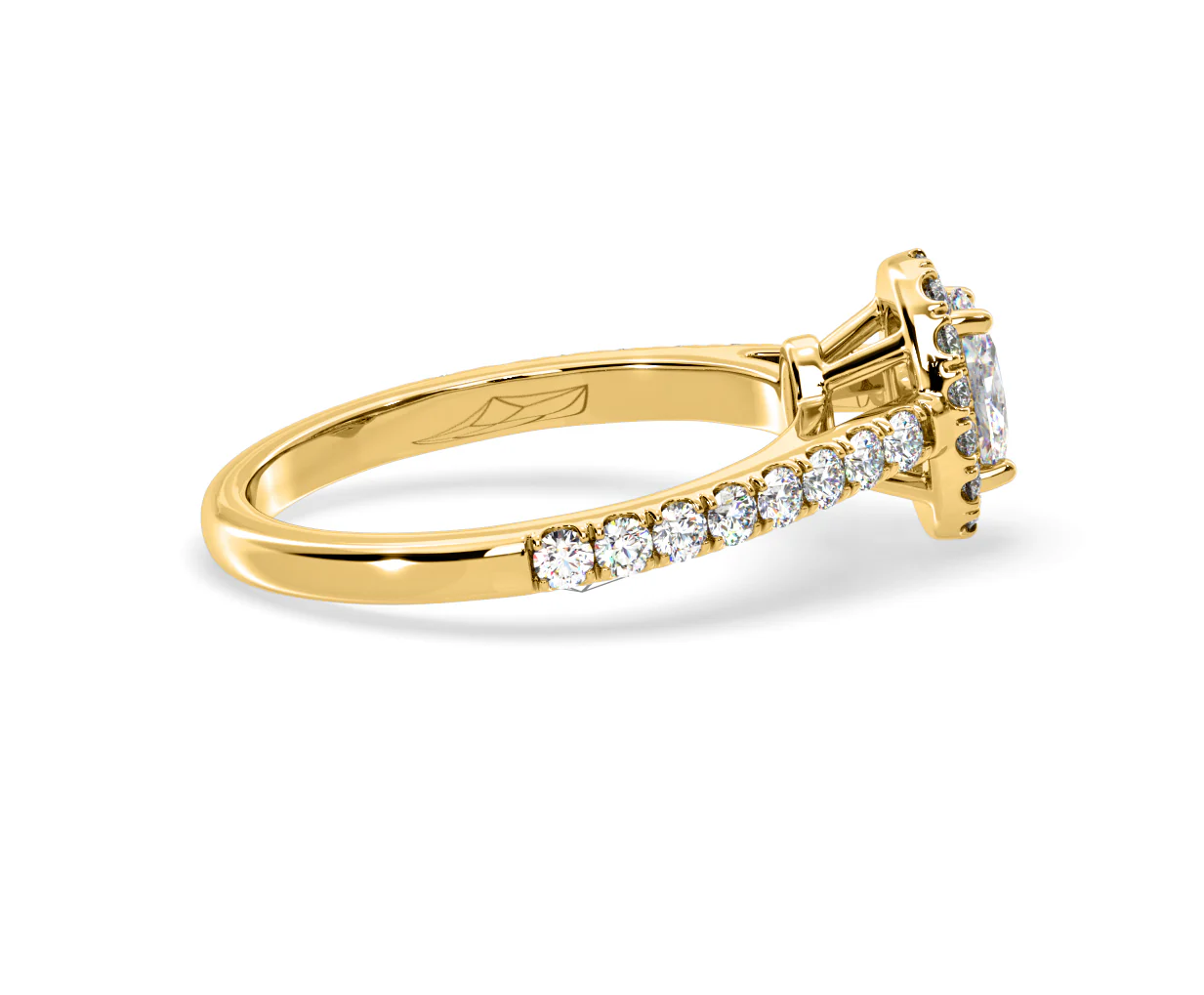 Georgina Lab Oval Diamond Halo Engagement Ring 18K Gold 1.00ct F/VS1 - Image 145