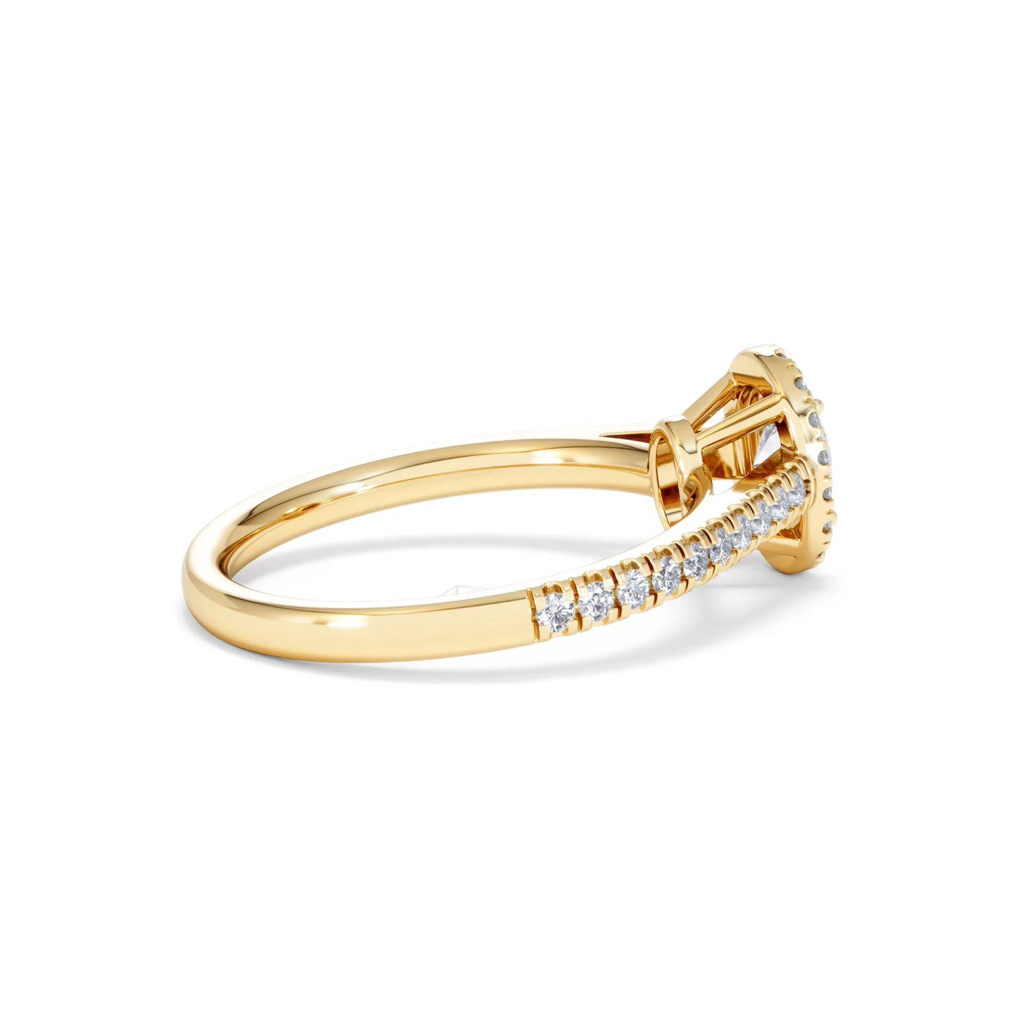 Georgina Lab Oval Diamond Halo Engagement Ring 18K Gold 1.00ct F/VS1 - Image 33
