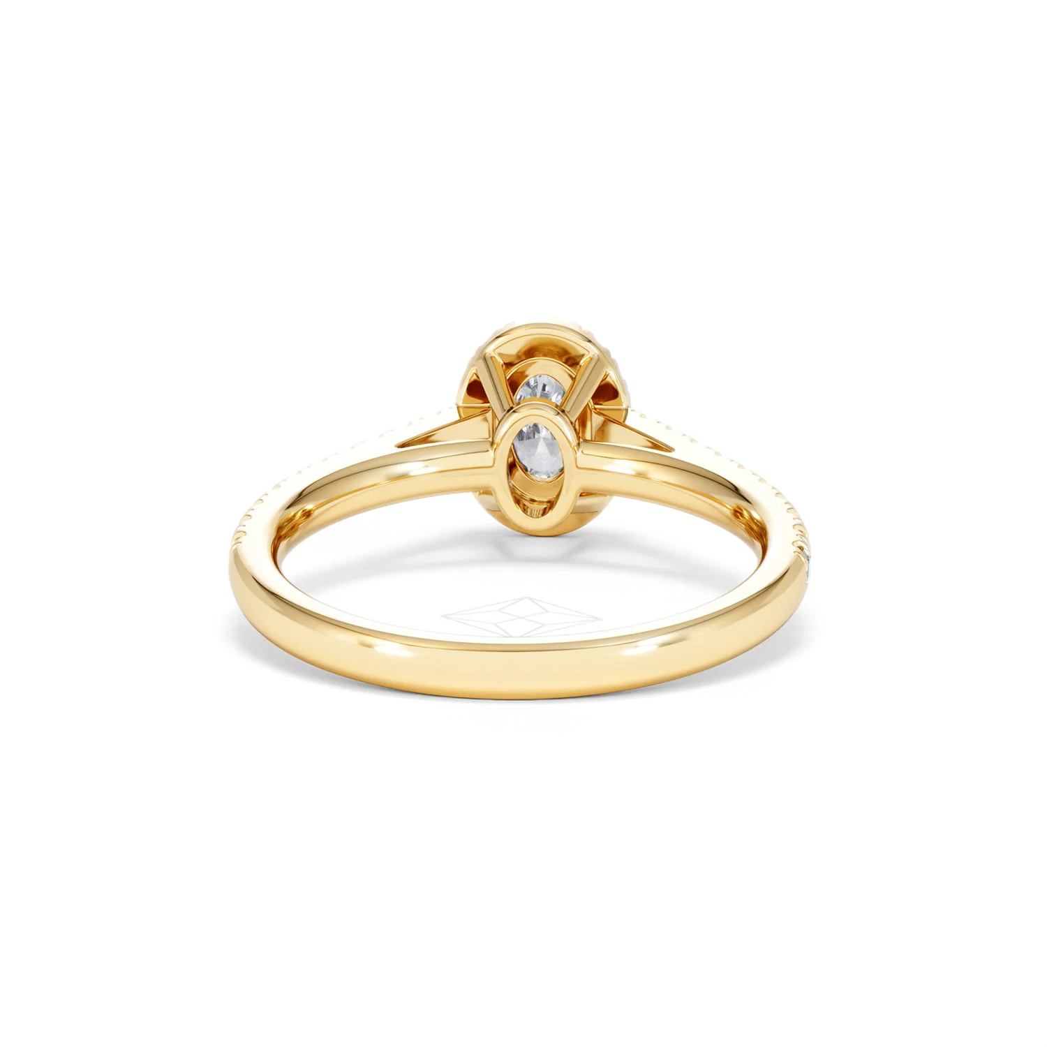 Georgina Lab Oval Diamond Halo Engagement Ring 18K Gold 1.00ct F/VS1 - Image 47