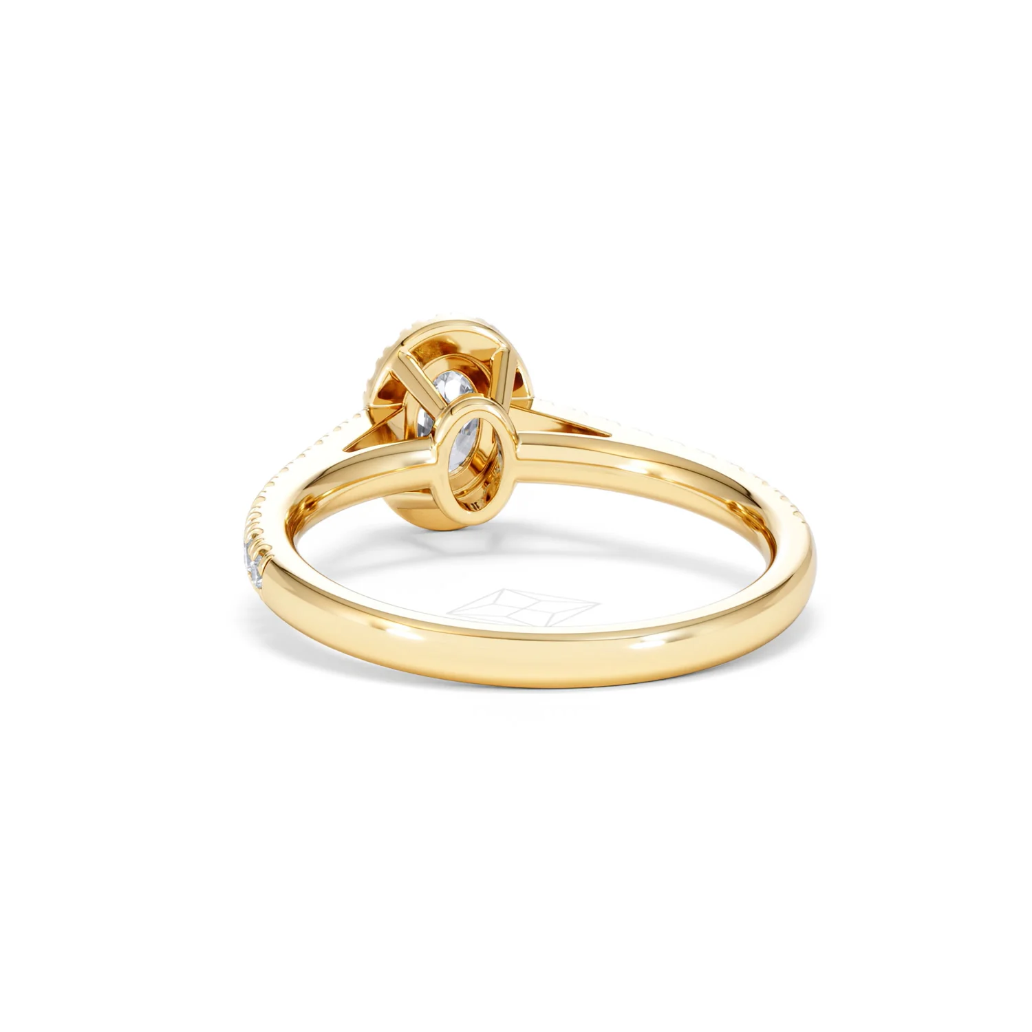 Georgina Lab Oval Diamond Halo Engagement Ring 18K Gold 1.00ct F/VS1 - Image 51