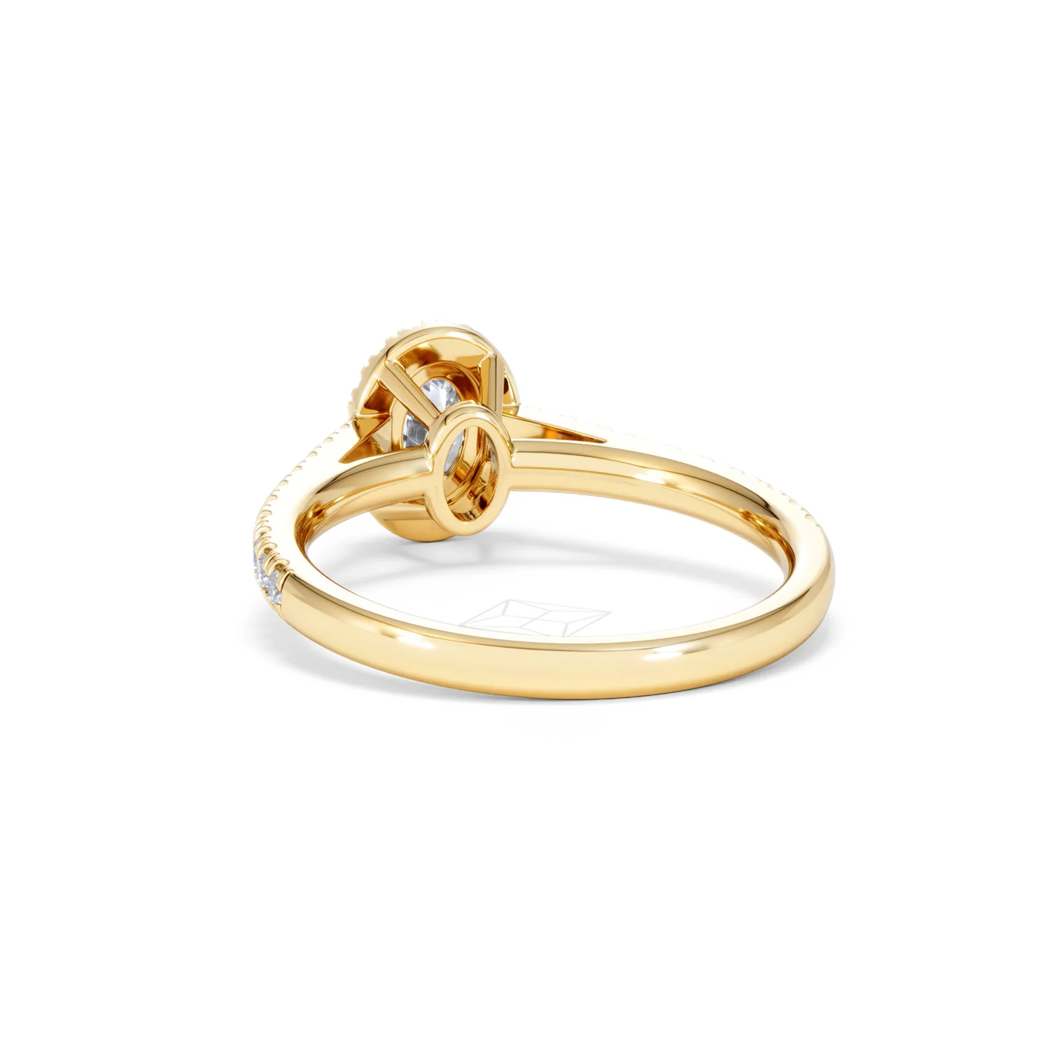 Georgina Lab Oval Diamond Halo Engagement Ring 18K Gold 1.00ct F/VS1 - Image 52
