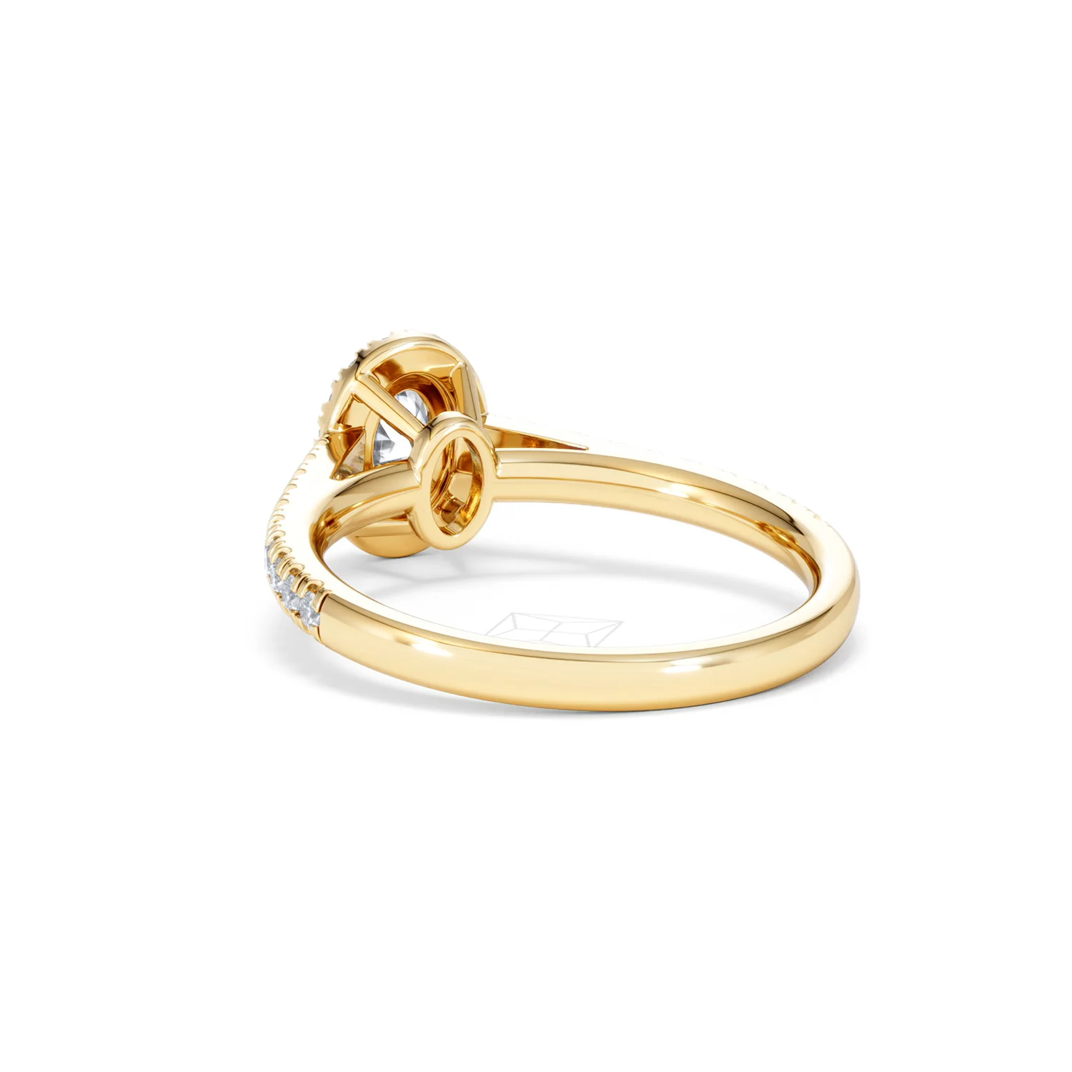 Georgina Lab Oval Diamond Halo Engagement Ring 18K Gold 1.00ct F/VS1 - Image 54