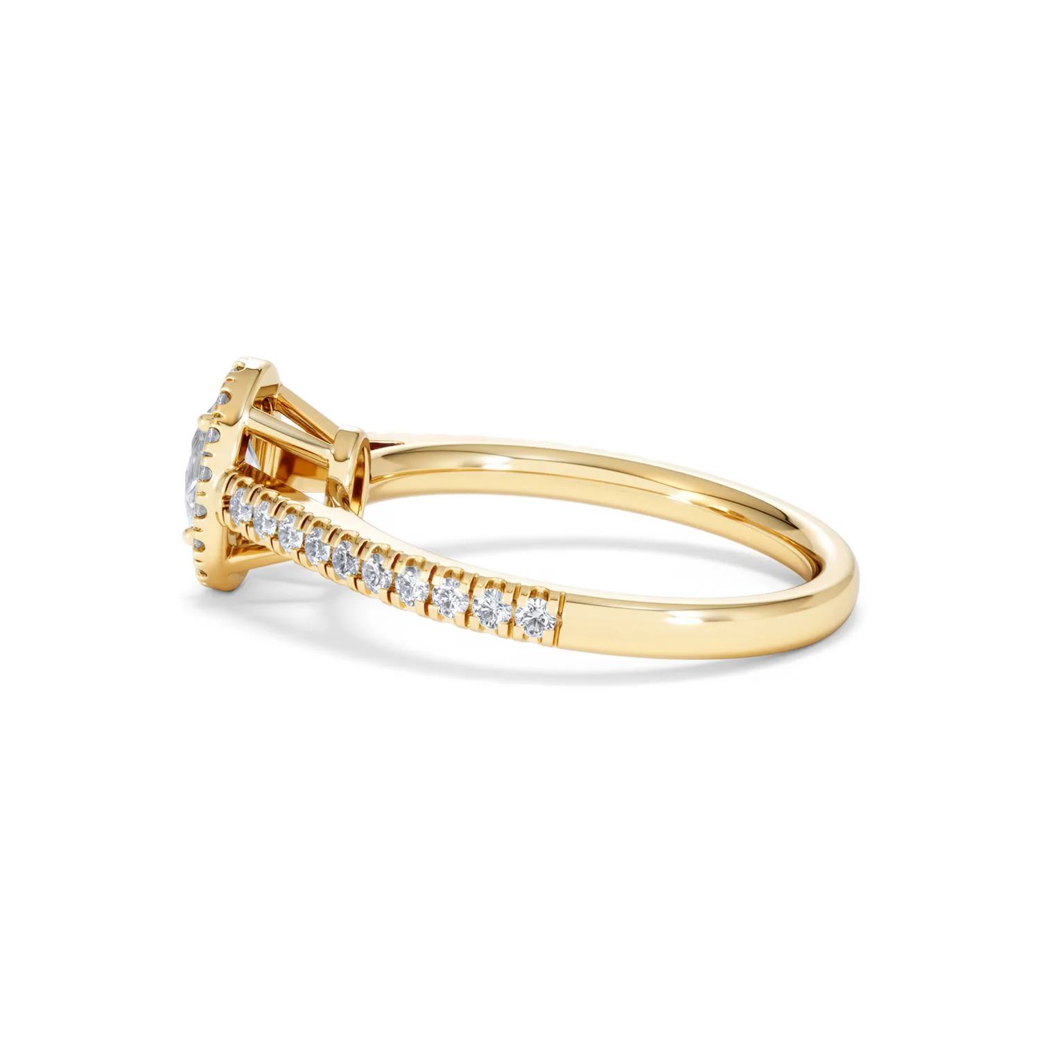Georgina Lab Oval Diamond Halo Engagement Ring 18K Gold 1.00ct F/VS1 - Image 65