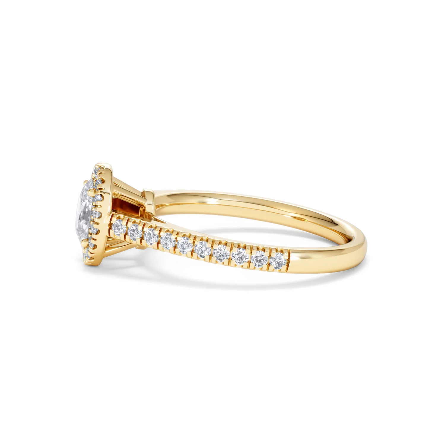Georgina Lab Oval Diamond Halo Engagement Ring 18K Gold 1.00ct F/VS1 - Image 70