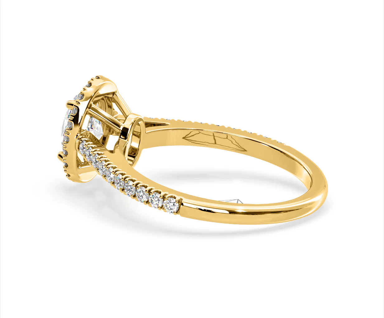 Georgina Lab Oval Diamond Halo Engagement Ring 18K Gold 2.05ct F/VS1 - Image 113