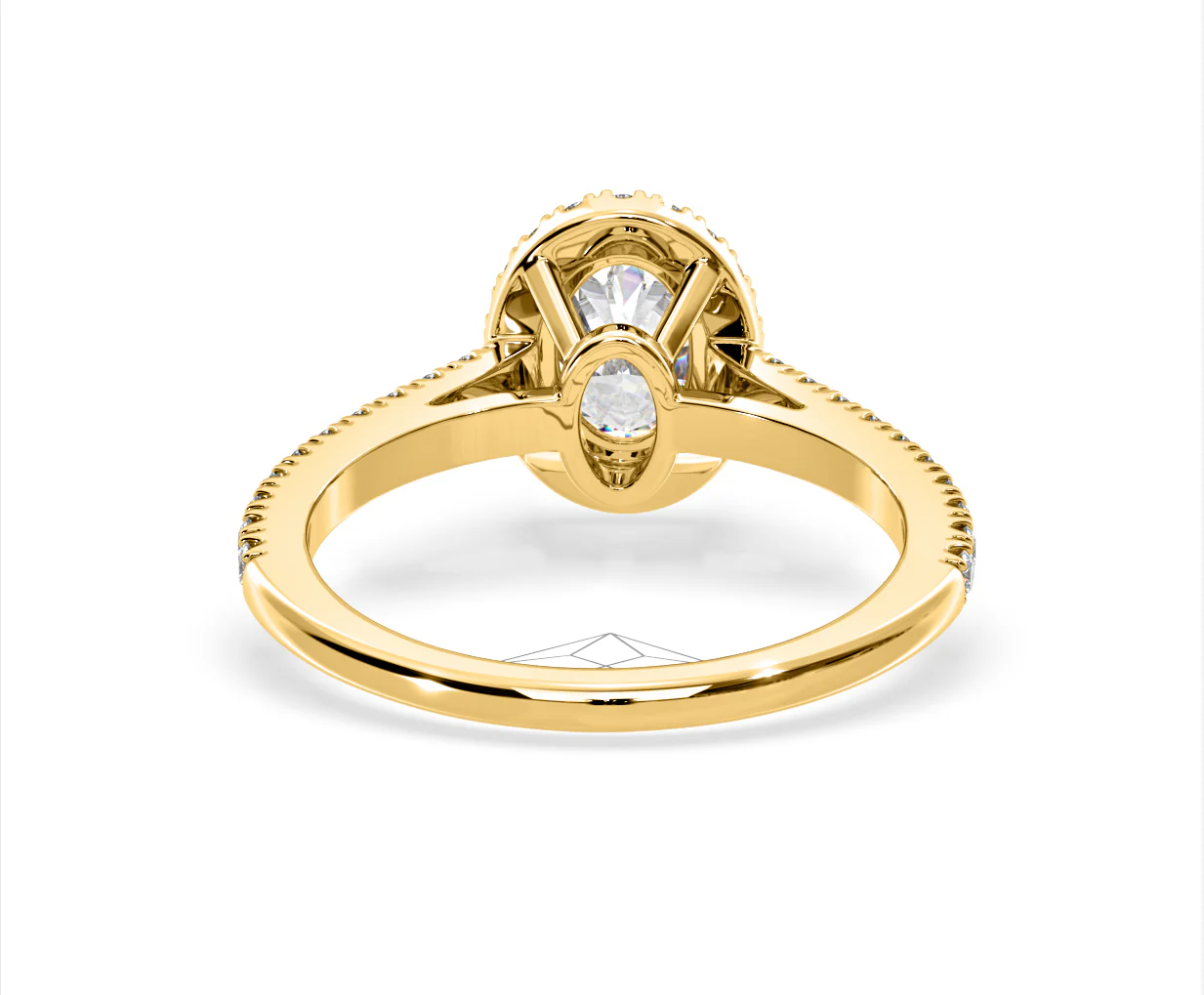 Georgina Lab Oval Diamond Halo Engagement Ring 18K Gold 2.05ct F/VS1 - Image 127