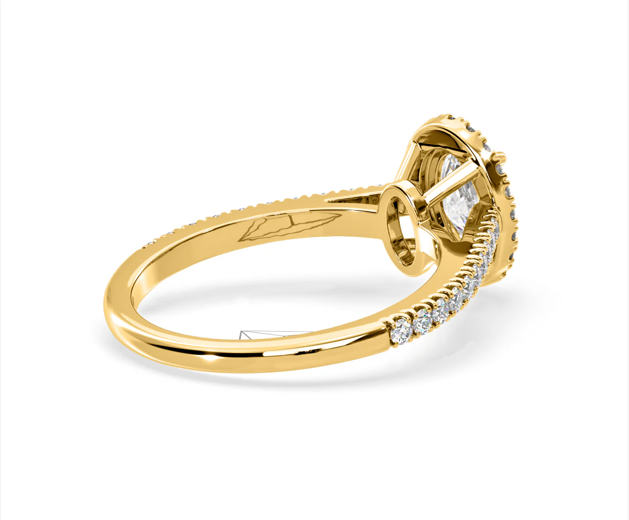 Georgina Lab Oval Diamond Halo Engagement Ring 18K Gold 2.05ct F/VS1 - Image 137