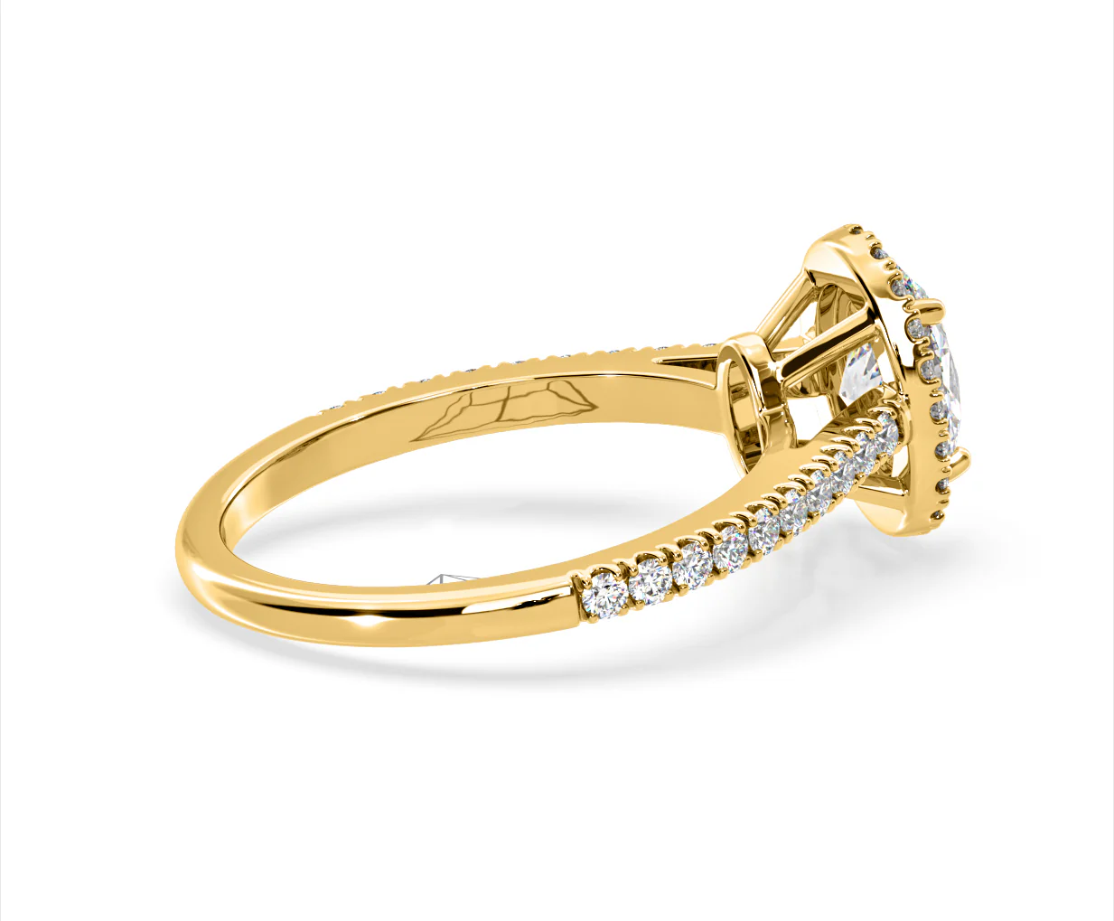 Georgina Lab Oval Diamond Halo Engagement Ring 18K Gold 2.05ct F/VS1 - Image 141