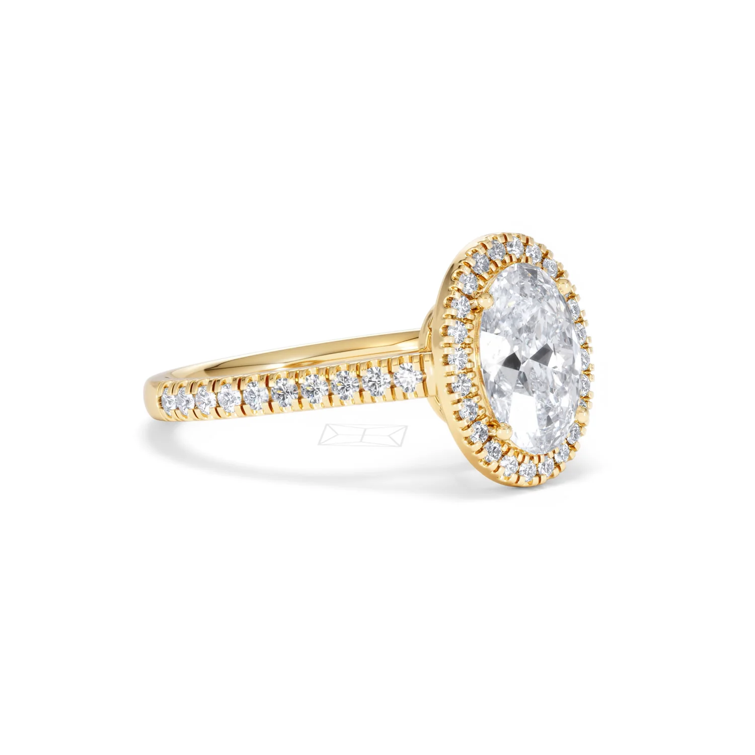 Georgina Lab Oval Diamond Halo Engagement Ring 18K Gold 2.05ct F/VS1 - Image 20