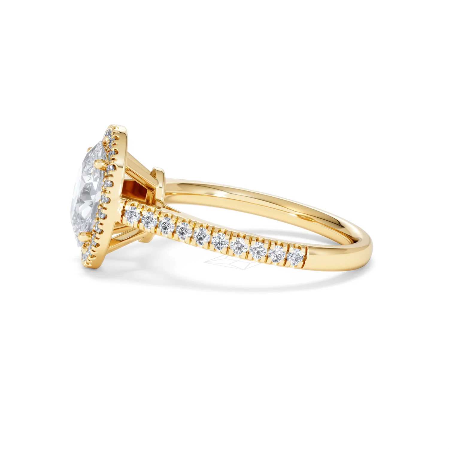 Georgina Lab Oval Diamond Halo Engagement Ring 18K Gold 2.05ct F/VS1 - Image 73