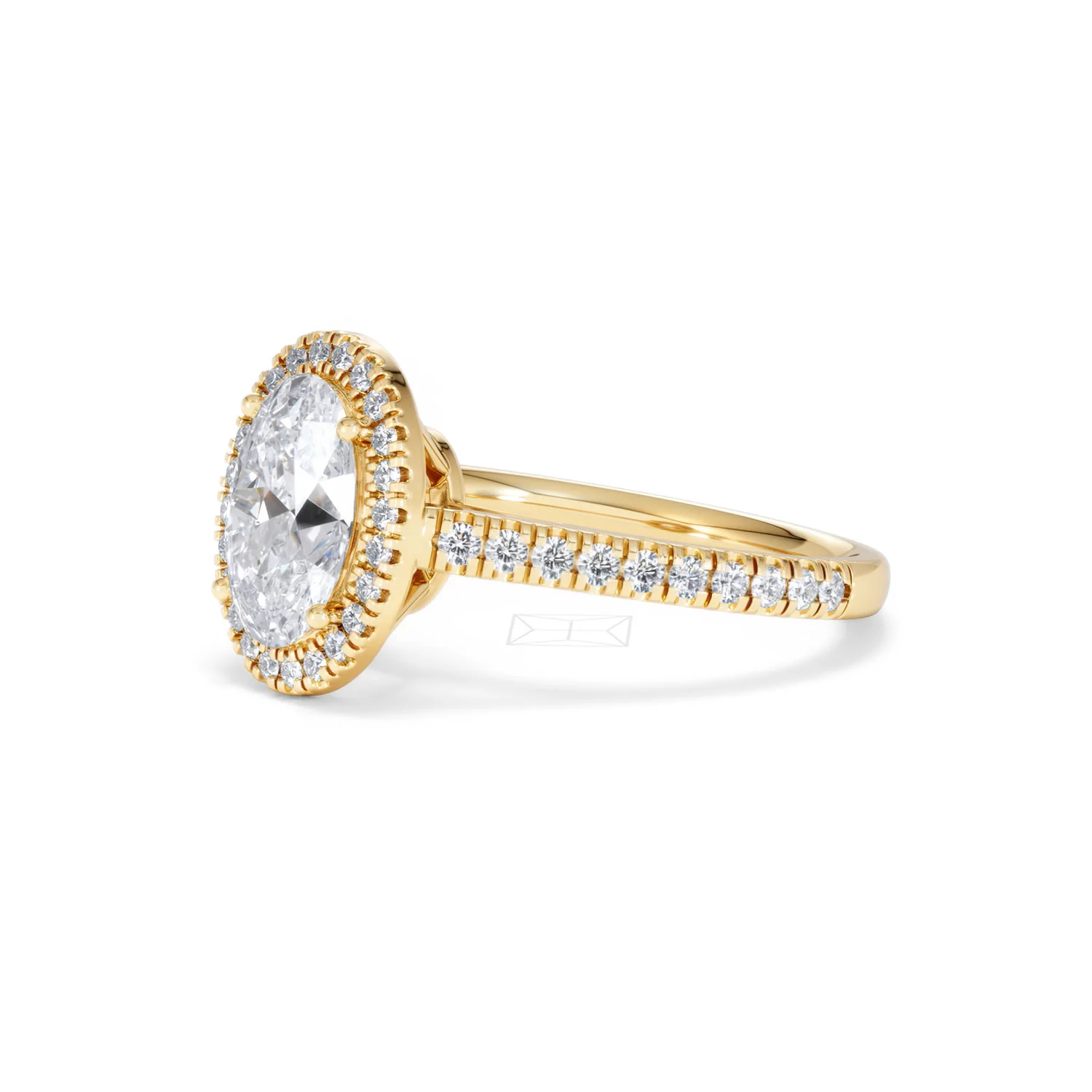 Georgina Lab Oval Diamond Halo Engagement Ring 18K Gold 2.05ct F/VS1 - Image 80