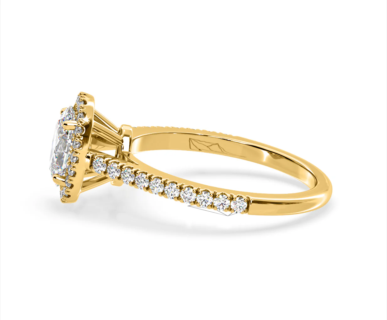 Georgina Lab Oval Diamond Halo Engagement Ring 18K Gold 2.55ct F/VS1 - Image 107