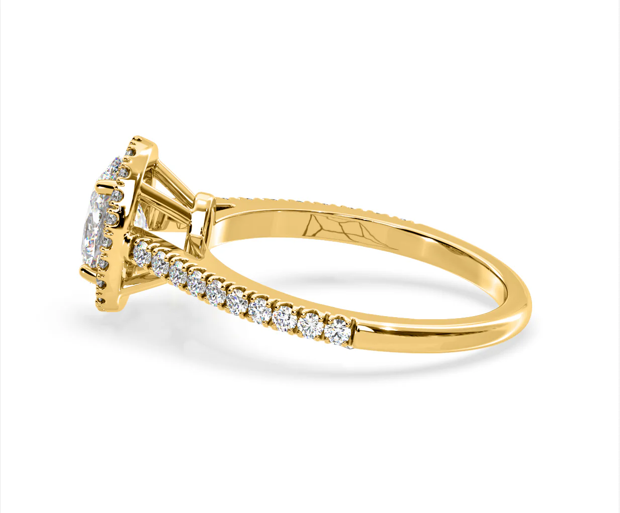 Georgina Lab Oval Diamond Halo Engagement Ring 18K Gold 2.55ct F/VS1 - Image 110