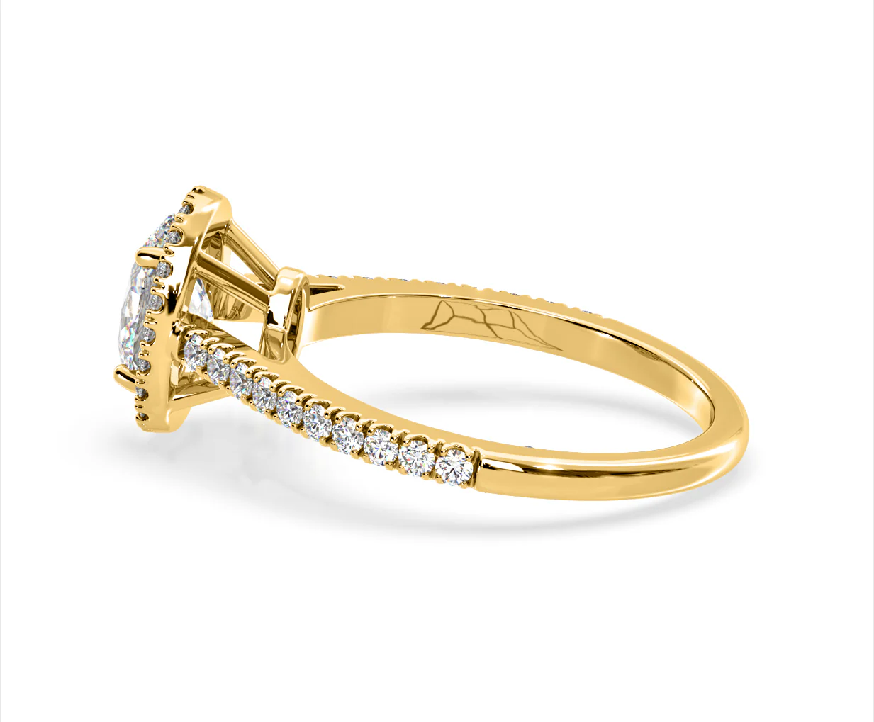 Georgina Lab Oval Diamond Halo Engagement Ring 18K Gold 2.55ct F/VS1 - Image 111