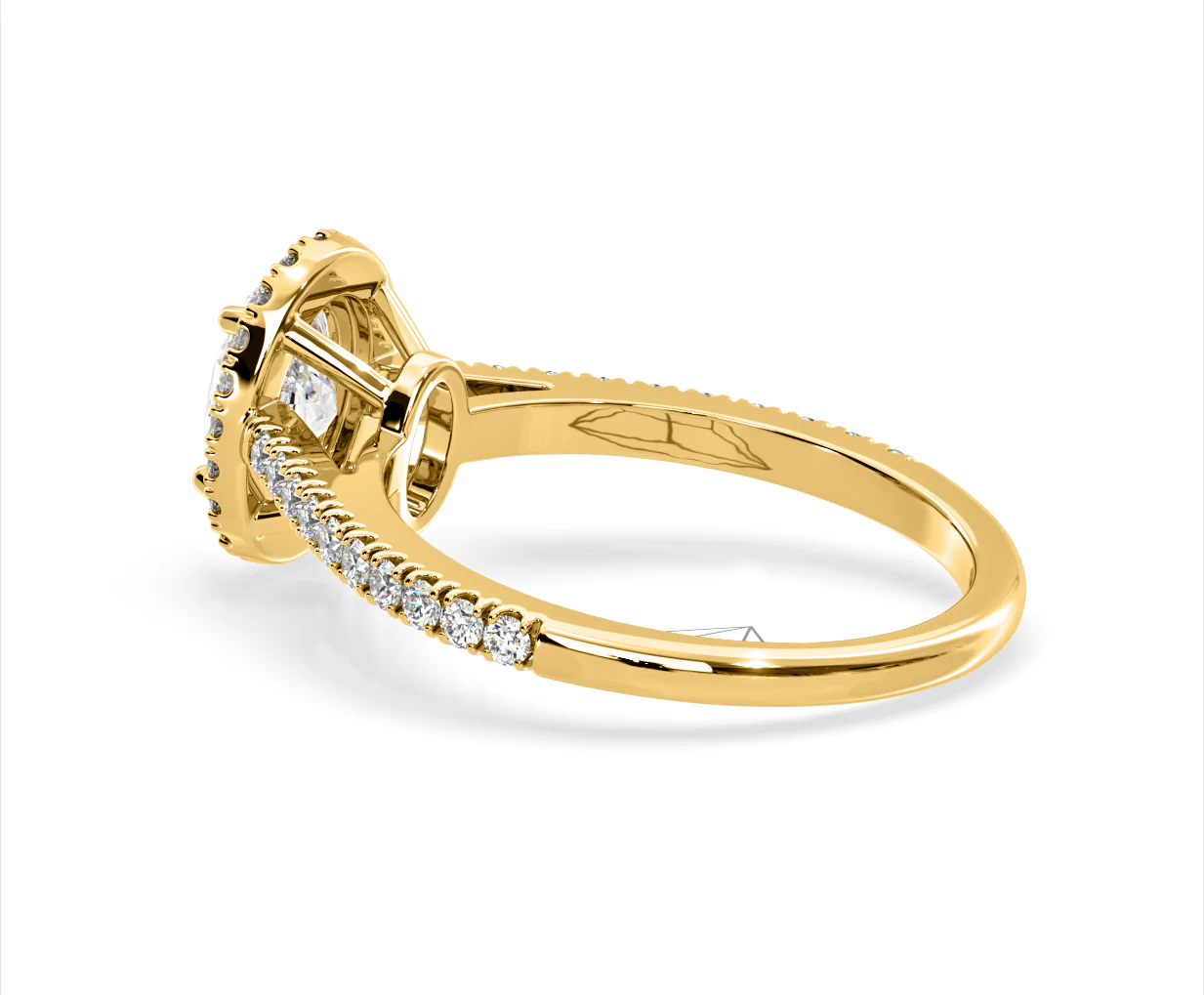 Georgina Lab Oval Diamond Halo Engagement Ring 18K Gold 2.55ct F/VS1 - Image 115