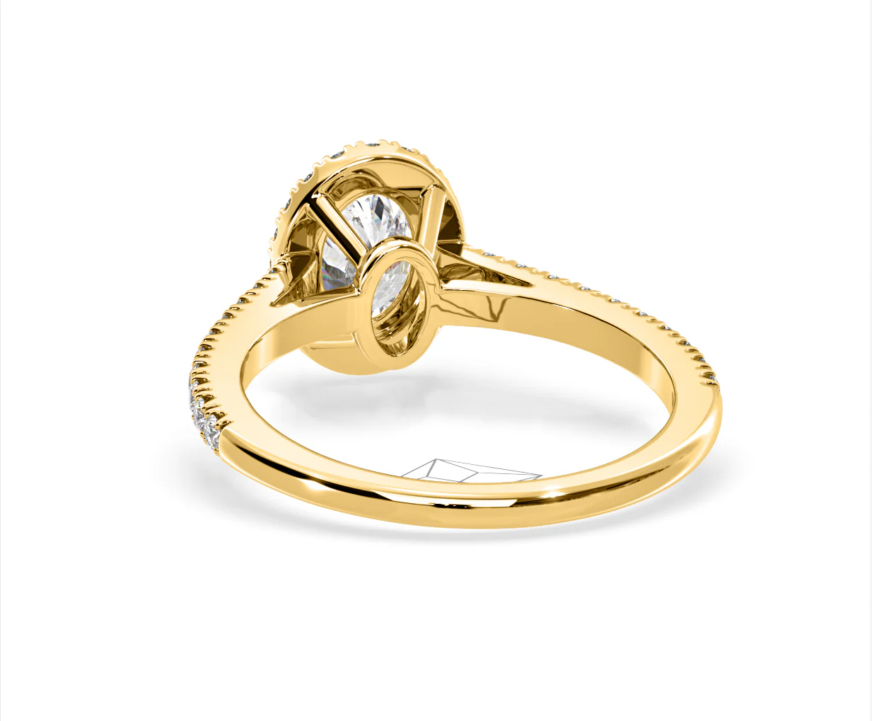 Georgina Lab Oval Diamond Halo Engagement Ring 18K Gold 2.55ct F/VS1 - Image 124