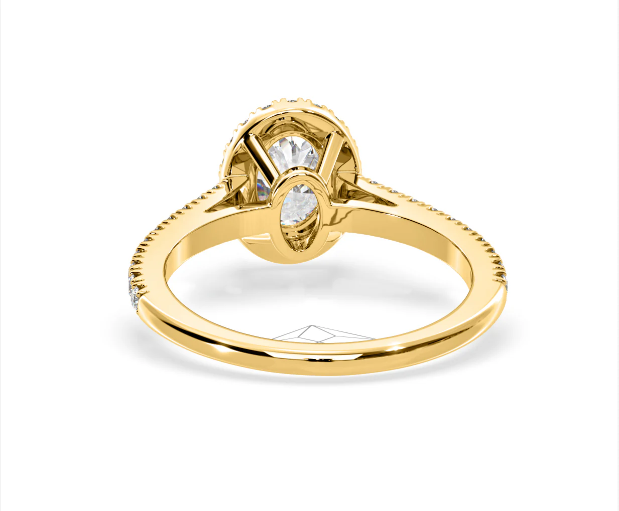 Georgina Lab Oval Diamond Halo Engagement Ring 18K Gold 2.55ct F/VS1 - Image 126