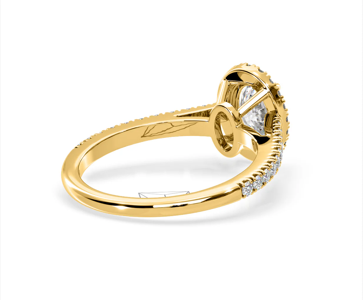 Georgina Lab Oval Diamond Halo Engagement Ring 18K Gold 2.55ct F/VS1 - Image 136