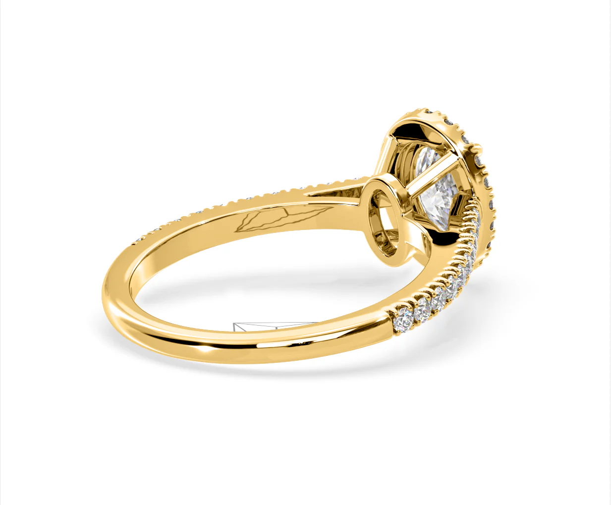Georgina Lab Oval Diamond Halo Engagement Ring 18K Gold 2.55ct F/VS1 - Image 137