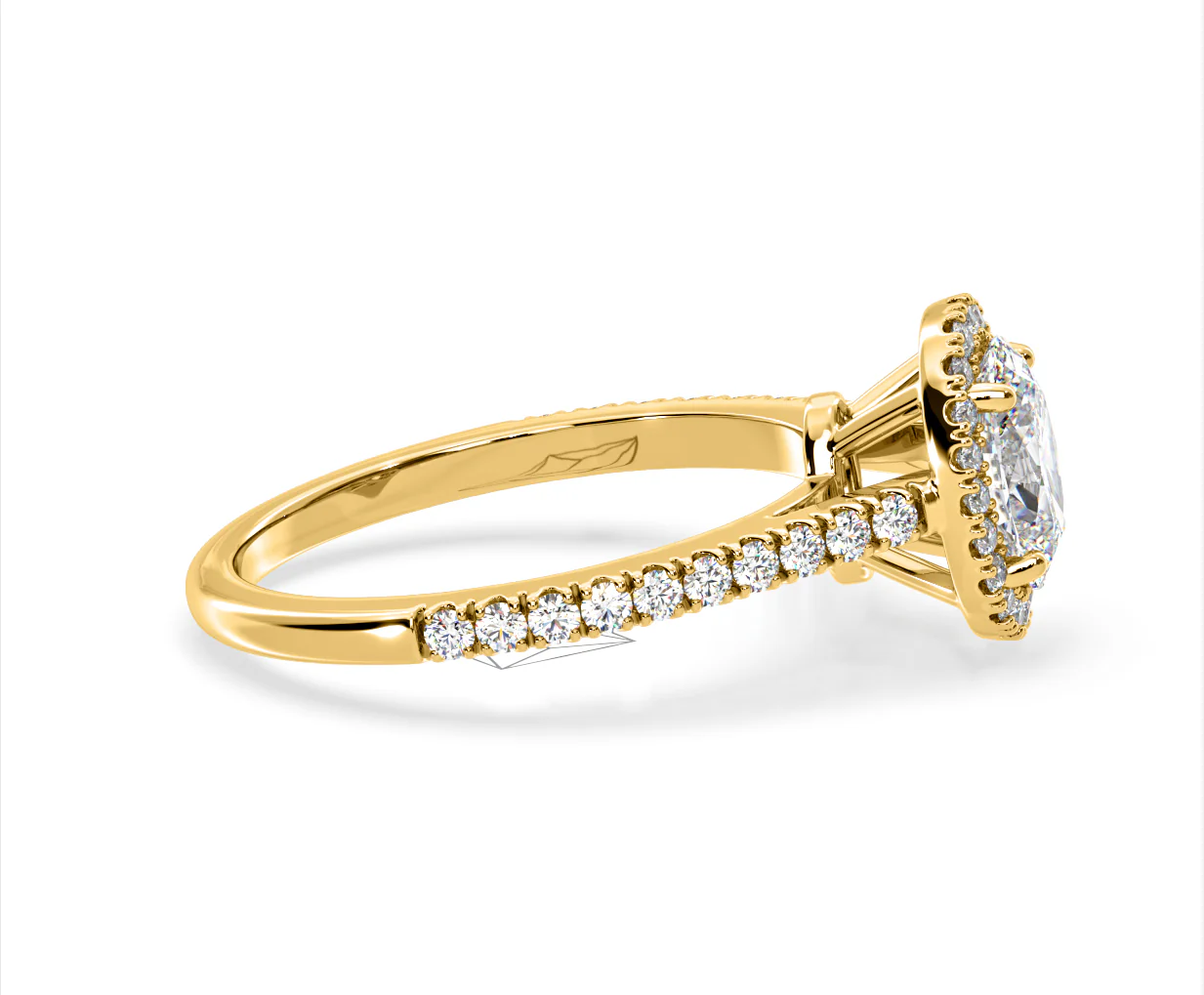 Georgina Lab Oval Diamond Halo Engagement Ring 18K Gold 2.55ct F/VS1 - Image 149