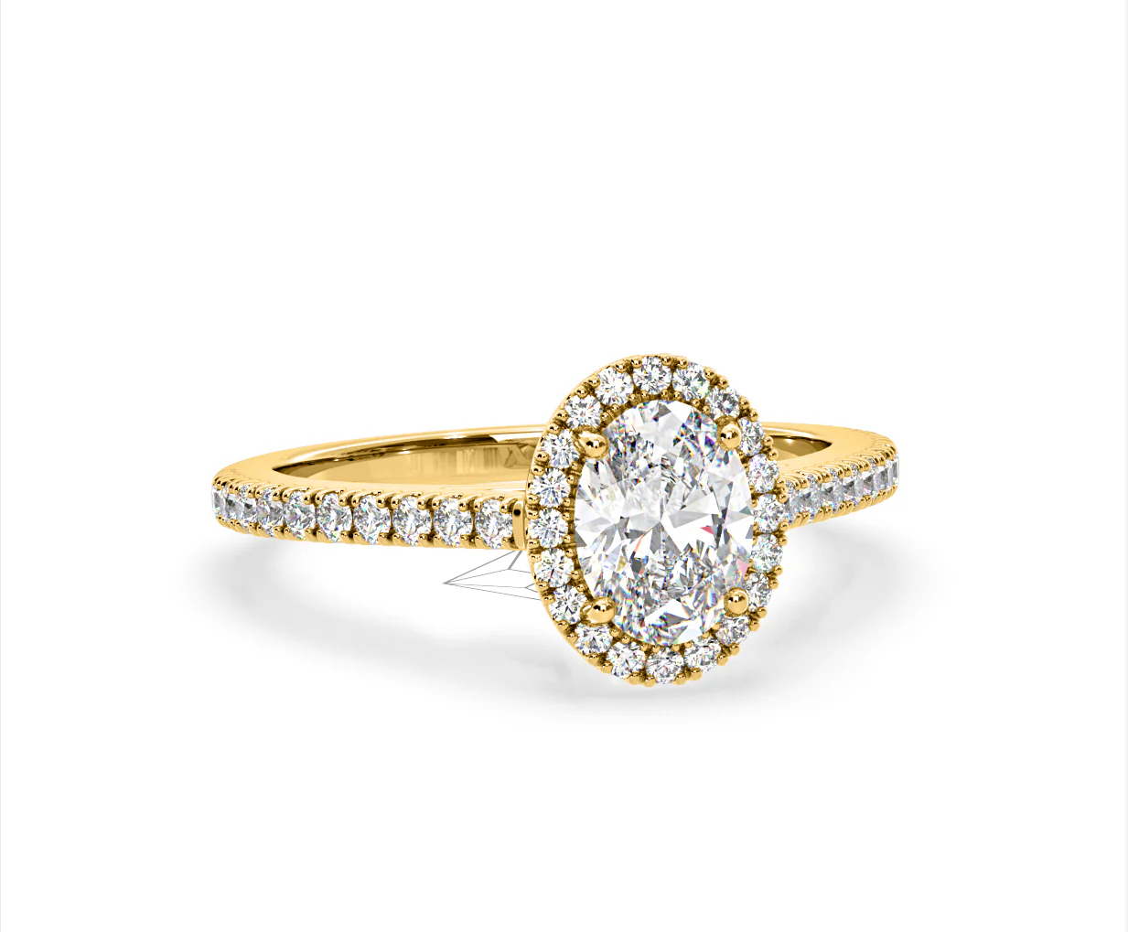 Georgina Lab Oval Diamond Halo Engagement Ring 18K Gold 2.55ct F/VS1 - Image 164