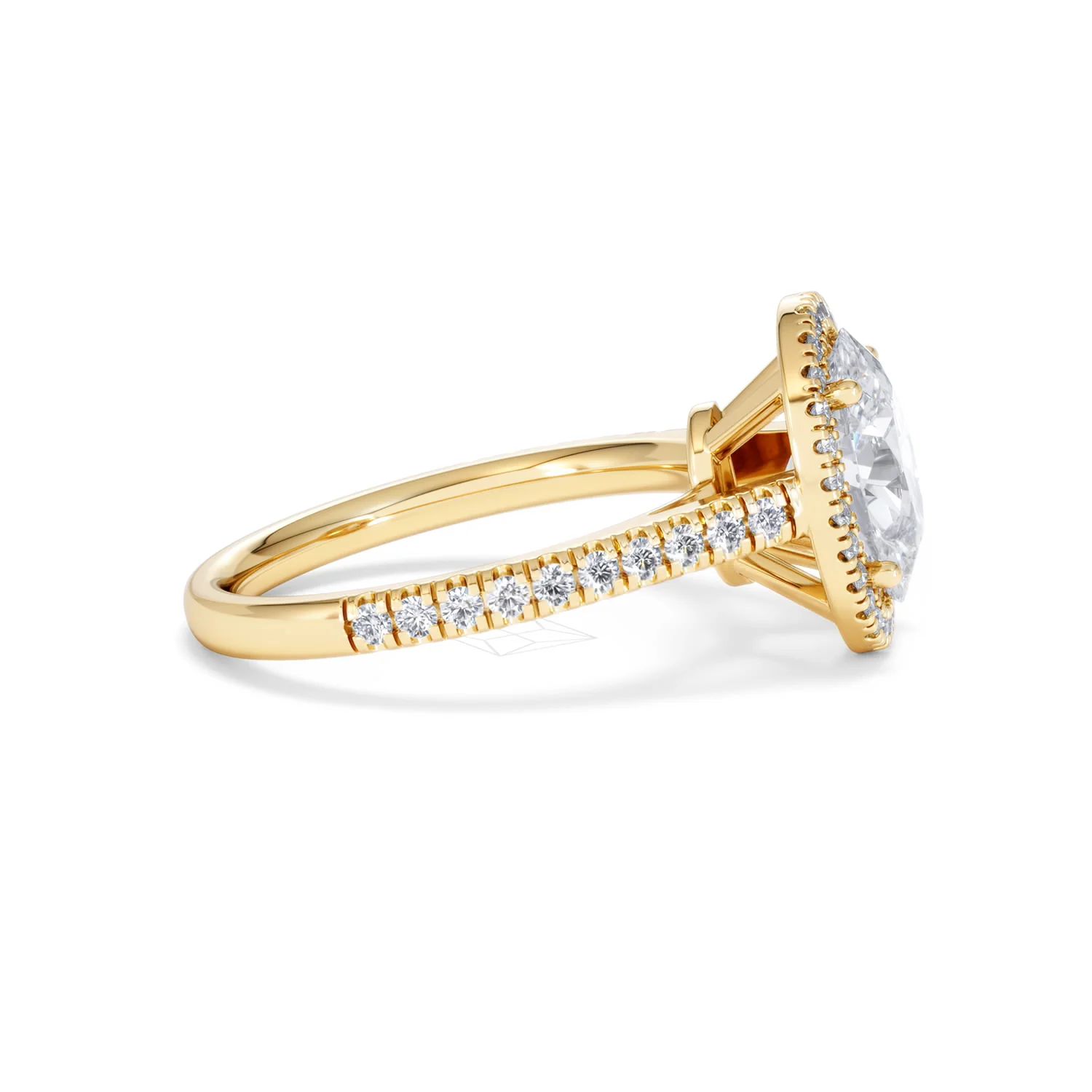 Georgina Lab Oval Diamond Halo Engagement Ring 18K Gold 2.55ct F/VS1 - Image 30