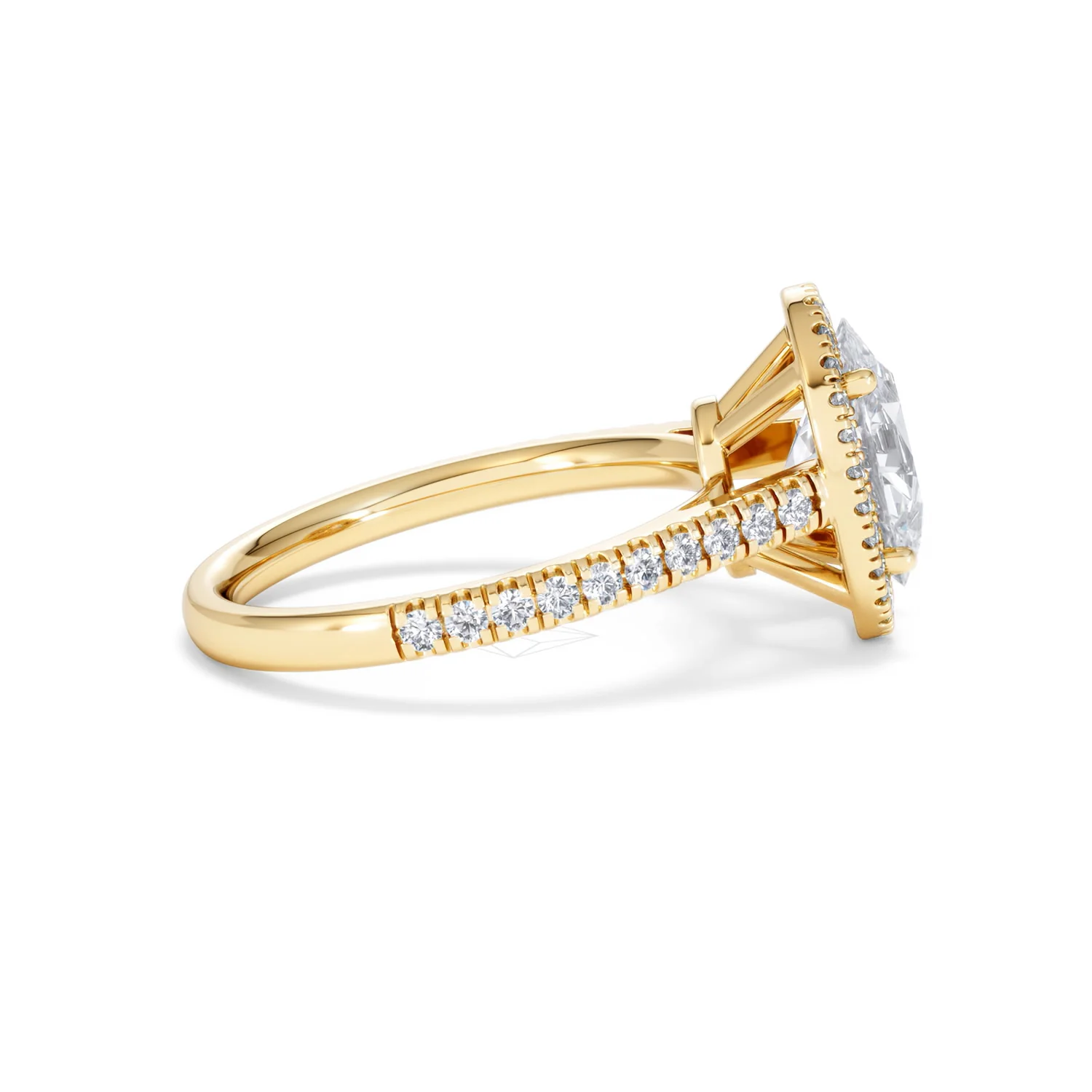 Georgina Lab Oval Diamond Halo Engagement Ring 18K Gold 2.55ct F/VS1 - Image 32