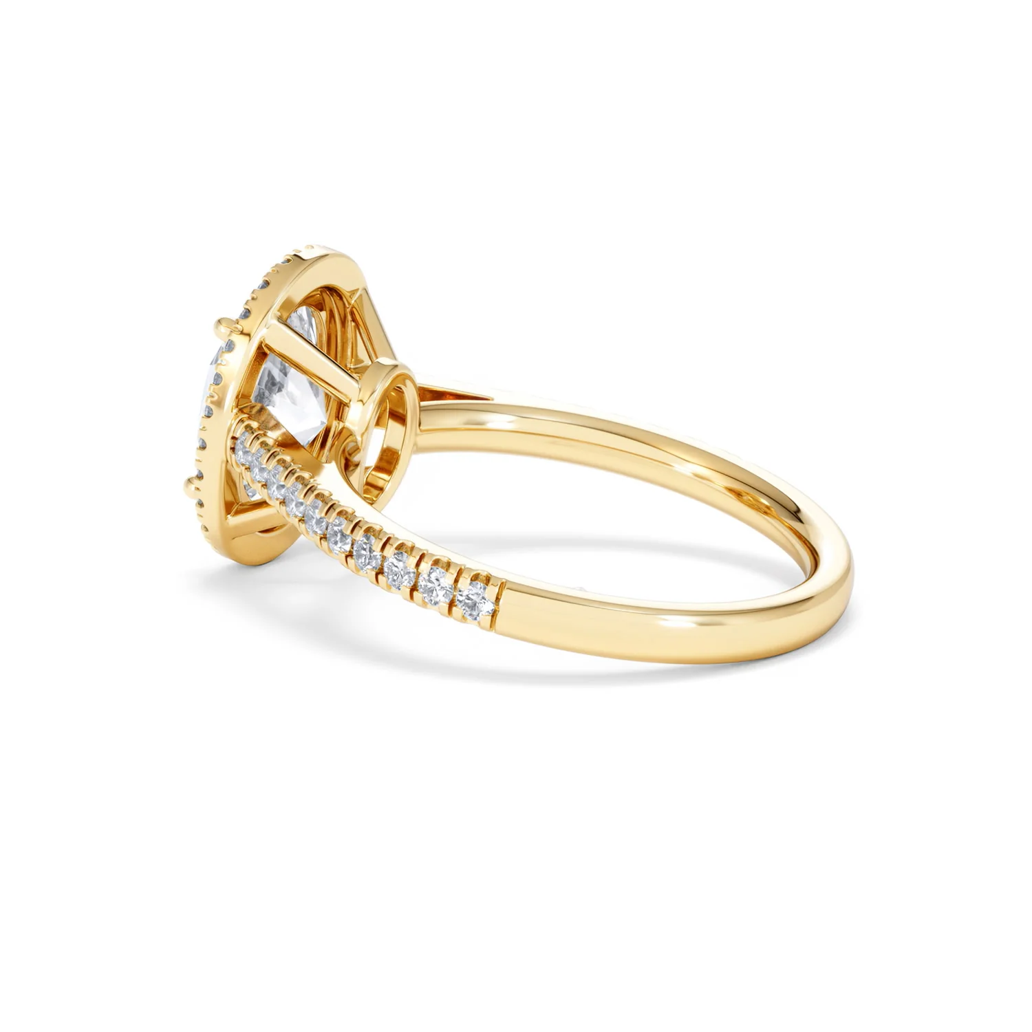 Georgina Lab Oval Diamond Halo Engagement Ring 18K Gold 2.55ct F/VS1 - Image 65