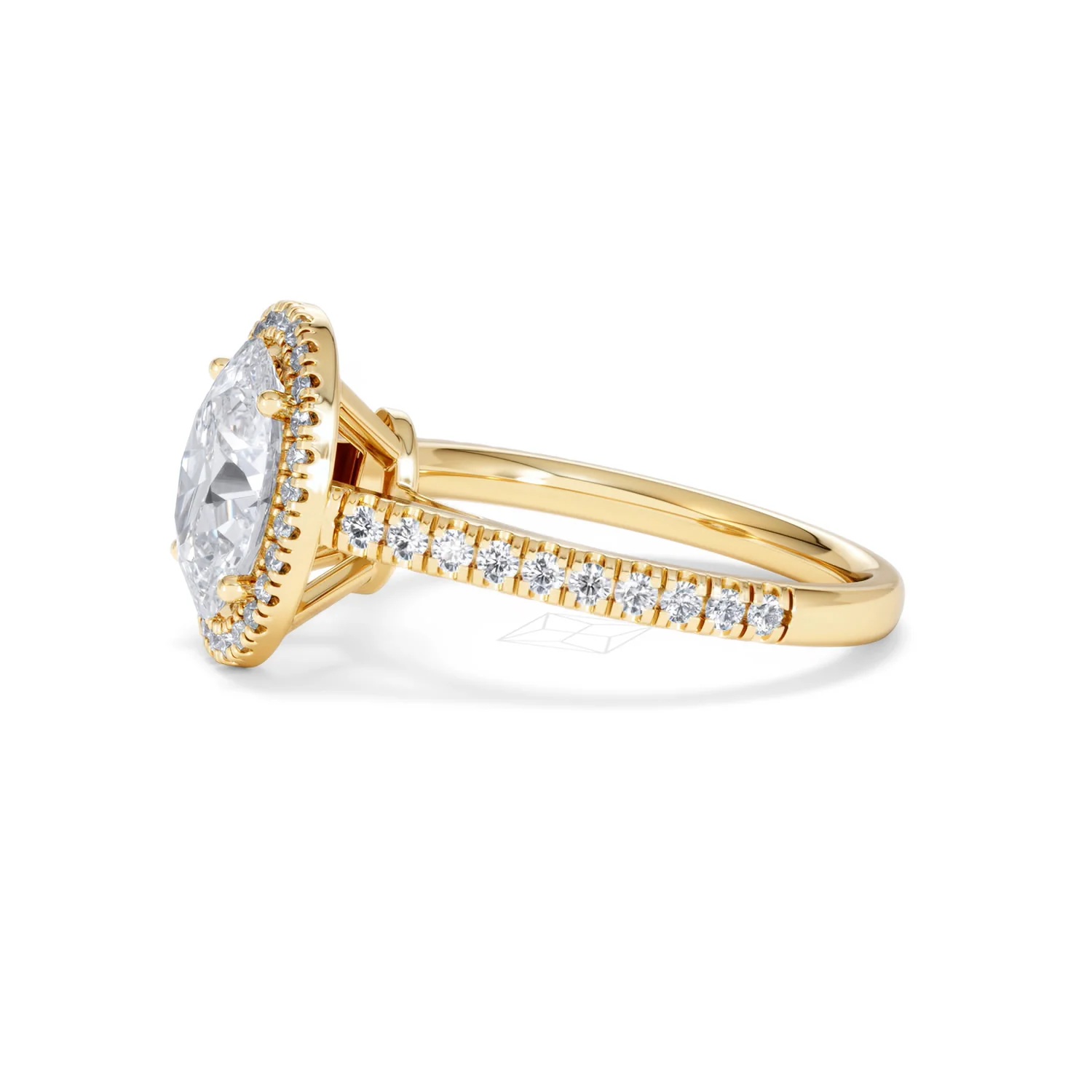 Georgina Lab Oval Diamond Halo Engagement Ring 18K Gold 2.55ct F/VS1 - Image 76