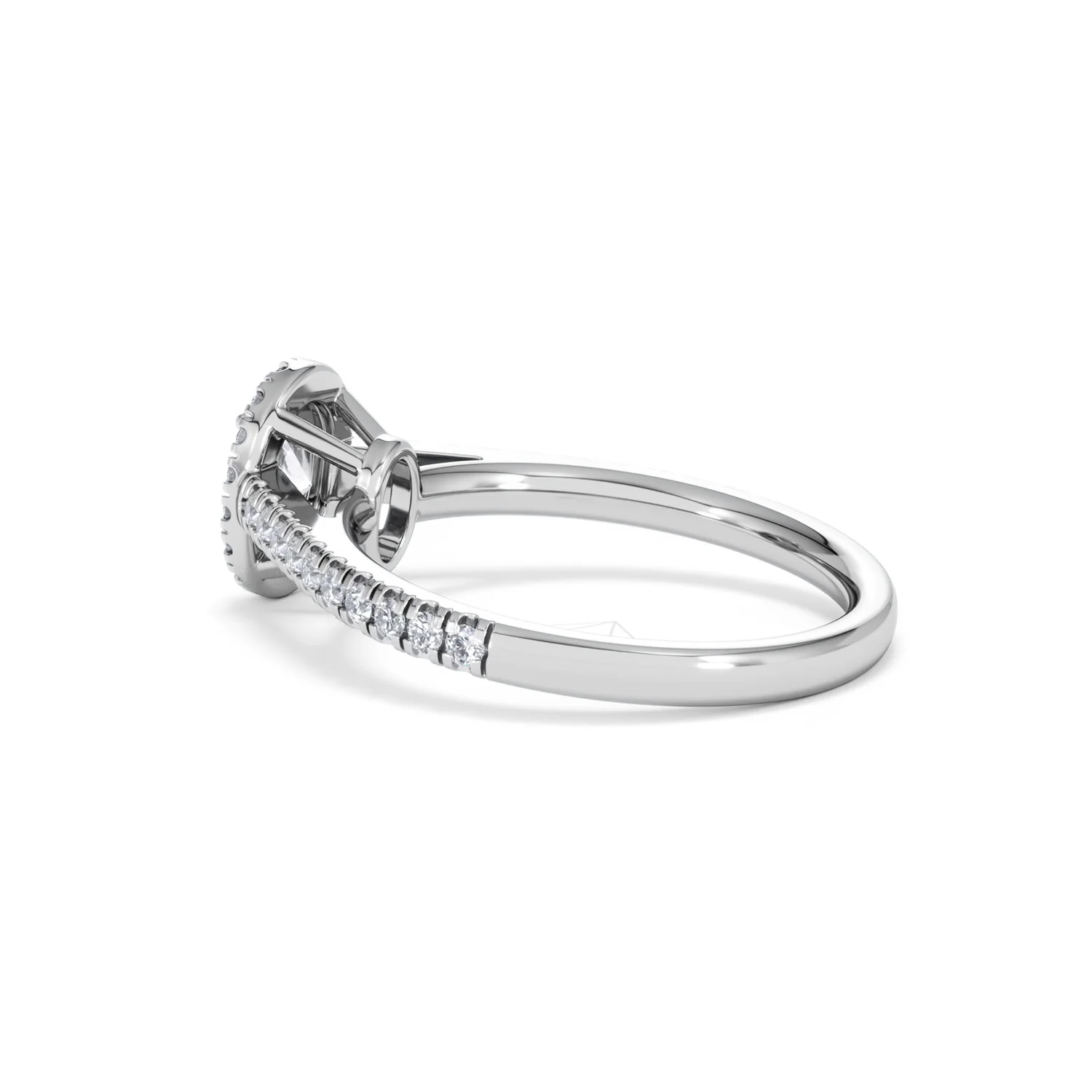 Georgina Lab Oval Diamond Halo Engagement Ring 18K White Gold 1.00ct F/VS1 - Image 63