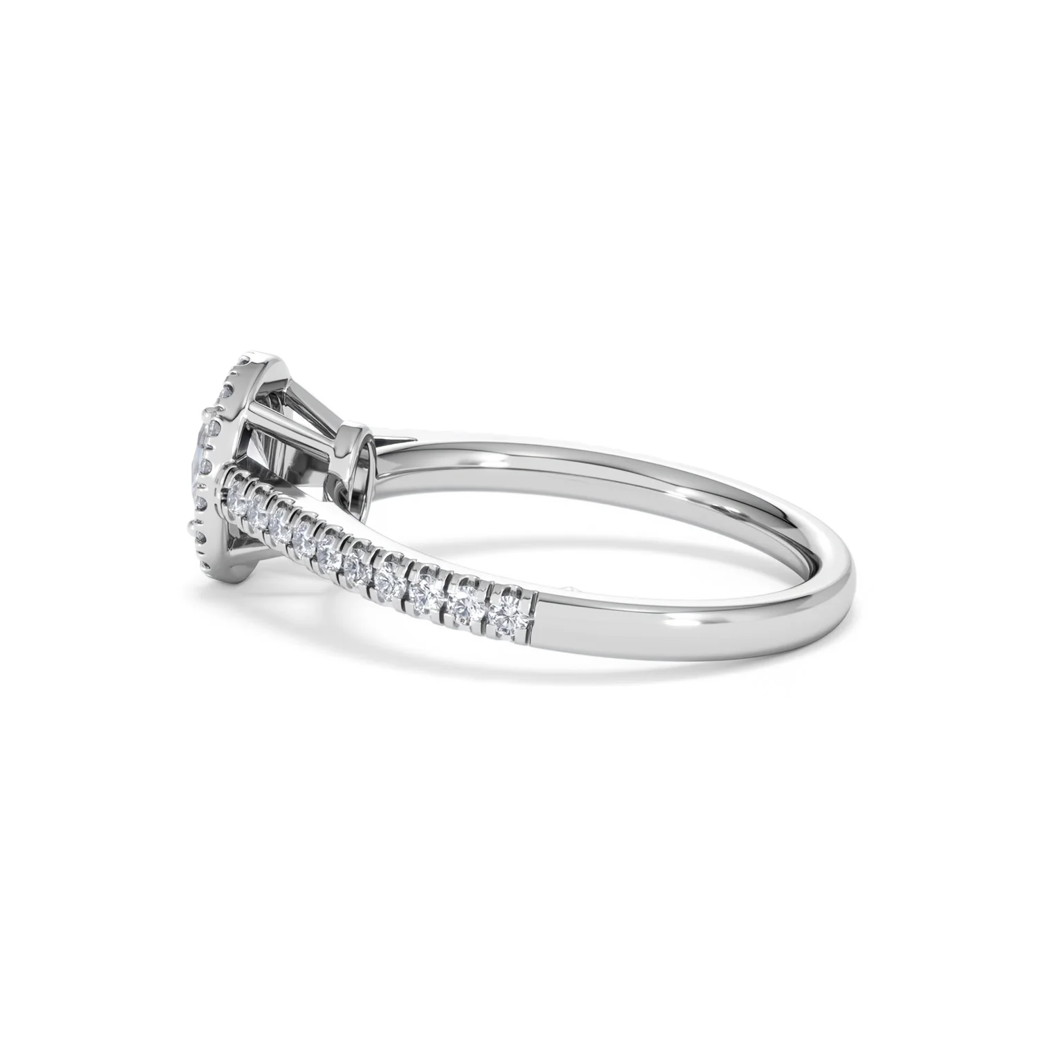 Georgina Lab Oval Diamond Halo Engagement Ring 18K White Gold 1.00ct F/VS1 - Image 66