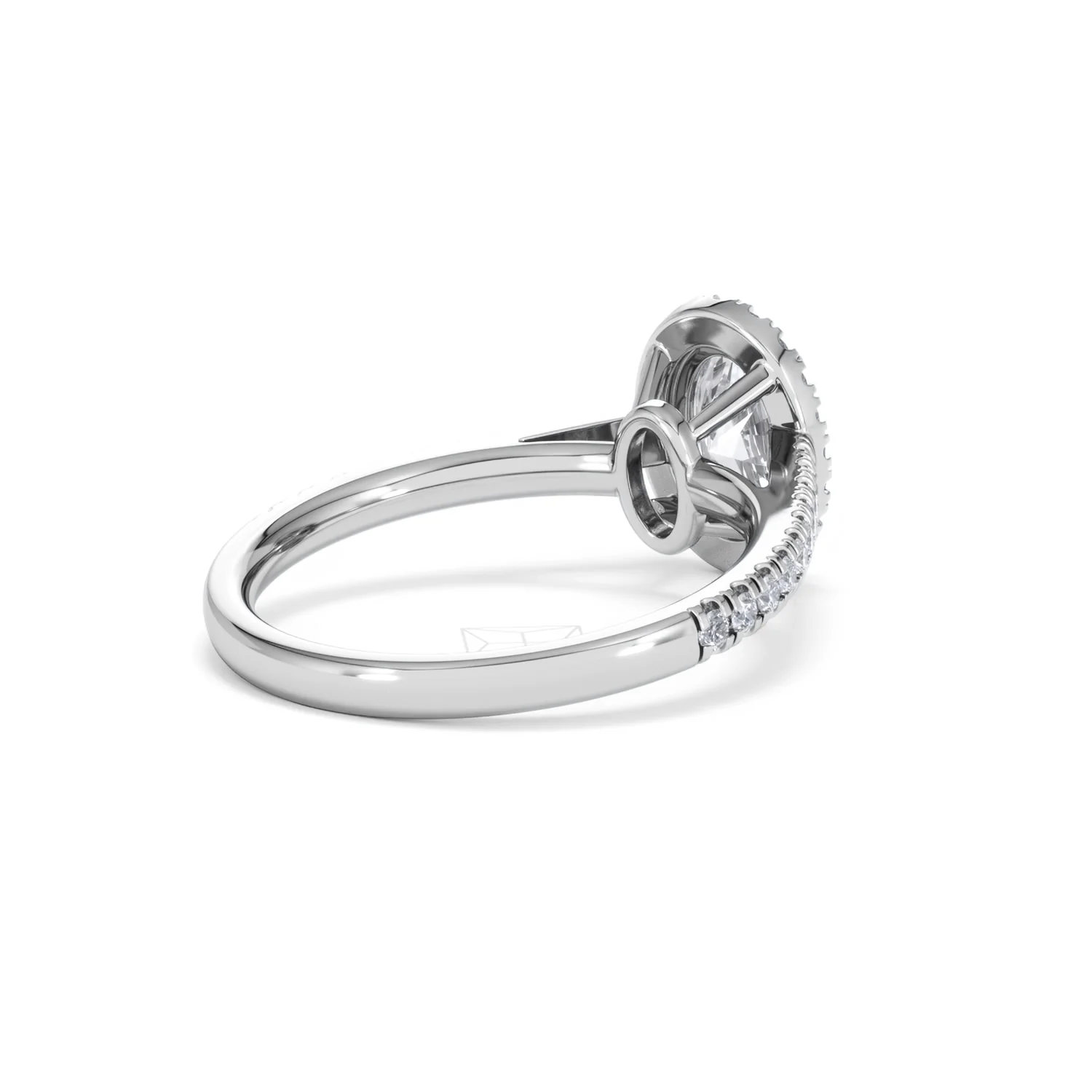 Georgina Lab Oval Diamond Halo Engagement Ring 18K White Gold 1.55ct F/VS1 - Image 42
