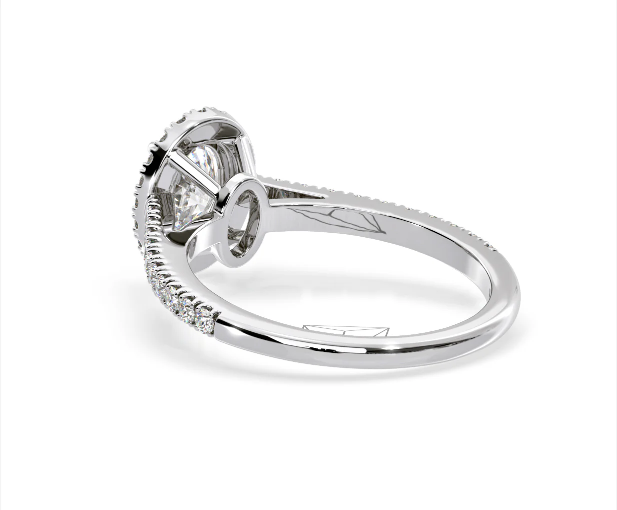 Georgina Lab Oval Diamond Halo Engagement Ring 18K White Gold 2.55ct F/VS1 - Image 118