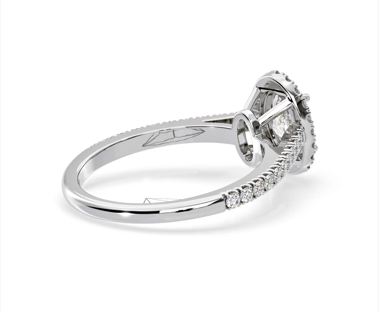 Georgina Lab Oval Diamond Halo Engagement Ring 18K White Gold 2.55ct F/VS1 - Image 138