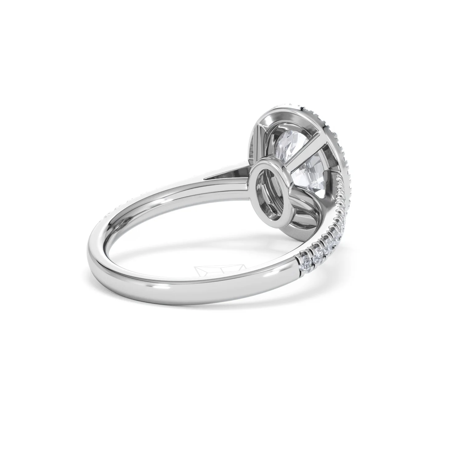 Georgina Lab Oval Diamond Halo Engagement Ring 18K White Gold 2.55ct F/VS1 - Image 43