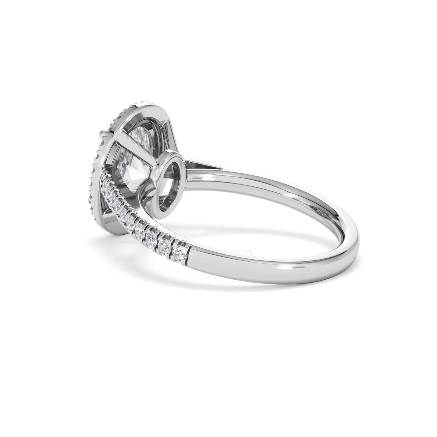 Georgina Lab Oval Diamond Halo Engagement Ring 18K White Gold 2.55ct F/VS1 - Image 62