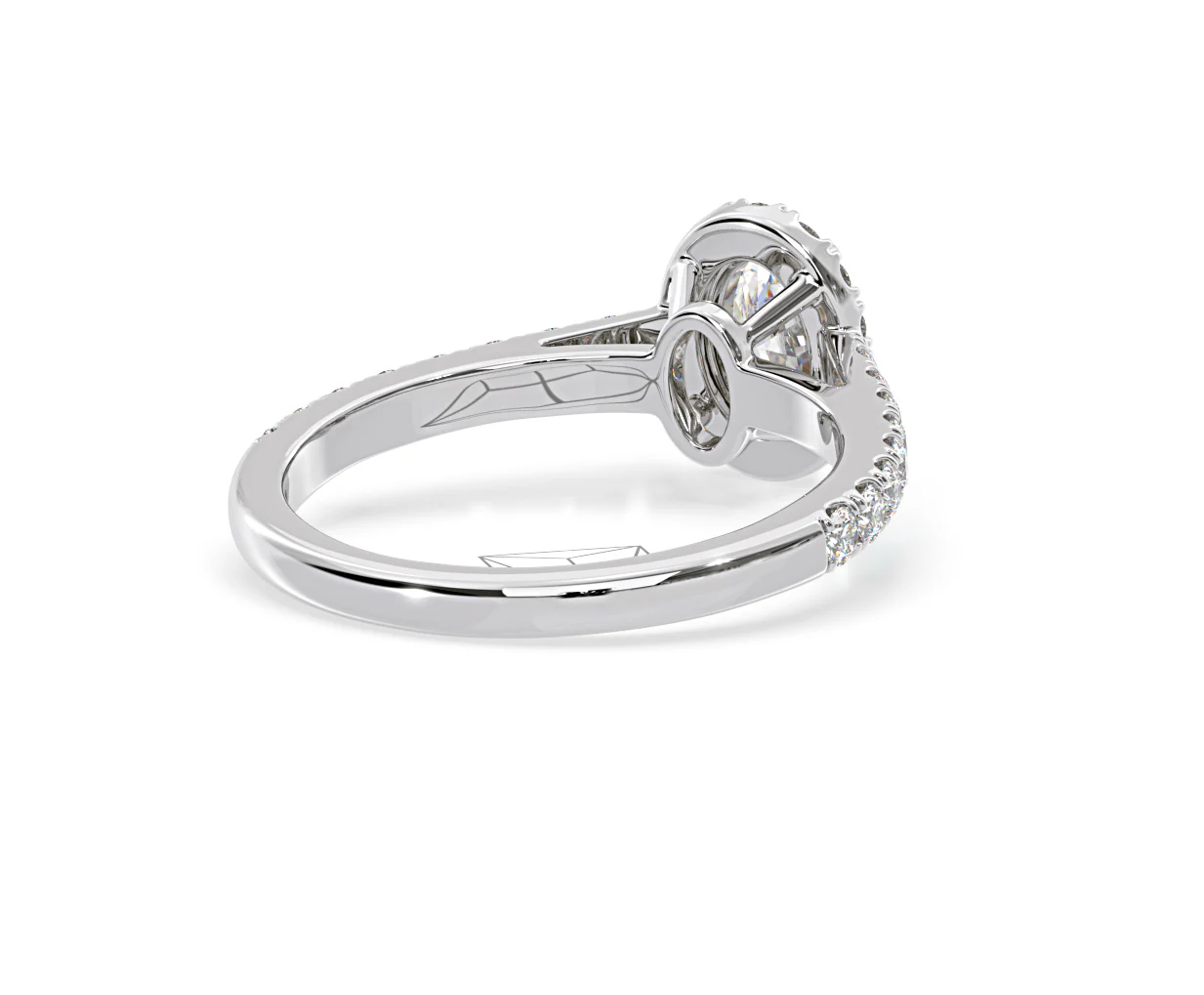 Georgina Lab Oval Diamond Halo Engagement Ring Platinum 1.00ct F/VS1 - Image 136