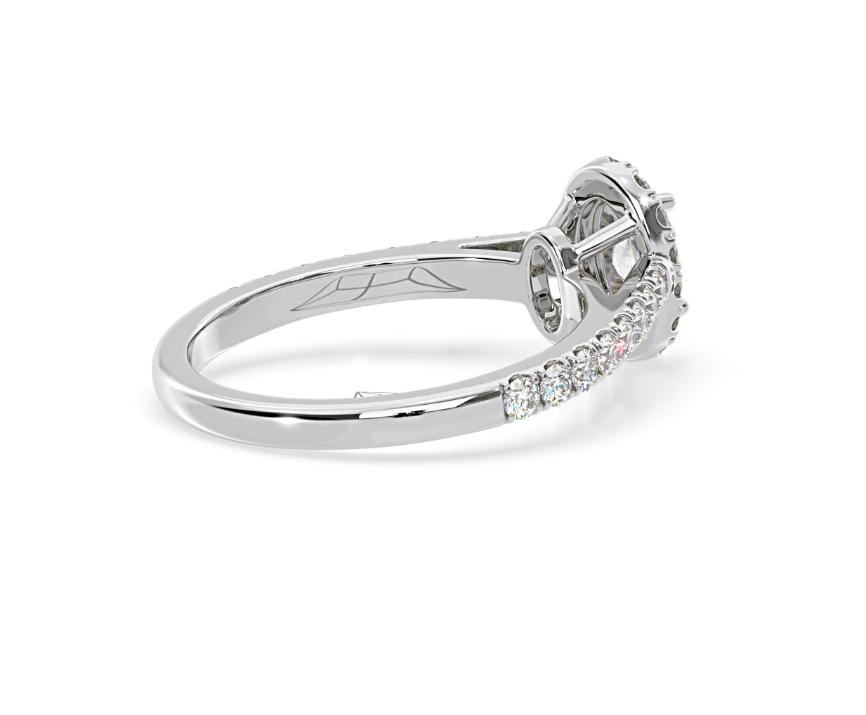 Georgina Lab Oval Diamond Halo Engagement Ring Platinum 1.00ct F/VS1 - Image 141