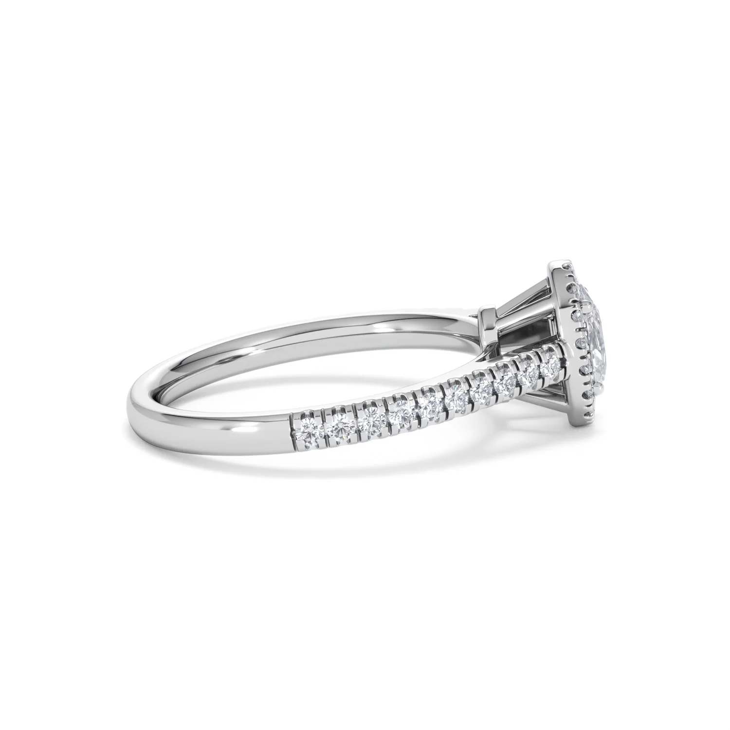 Georgina Lab Oval Diamond Halo Engagement Ring Platinum 1.00ct F/VS1 - Image 30