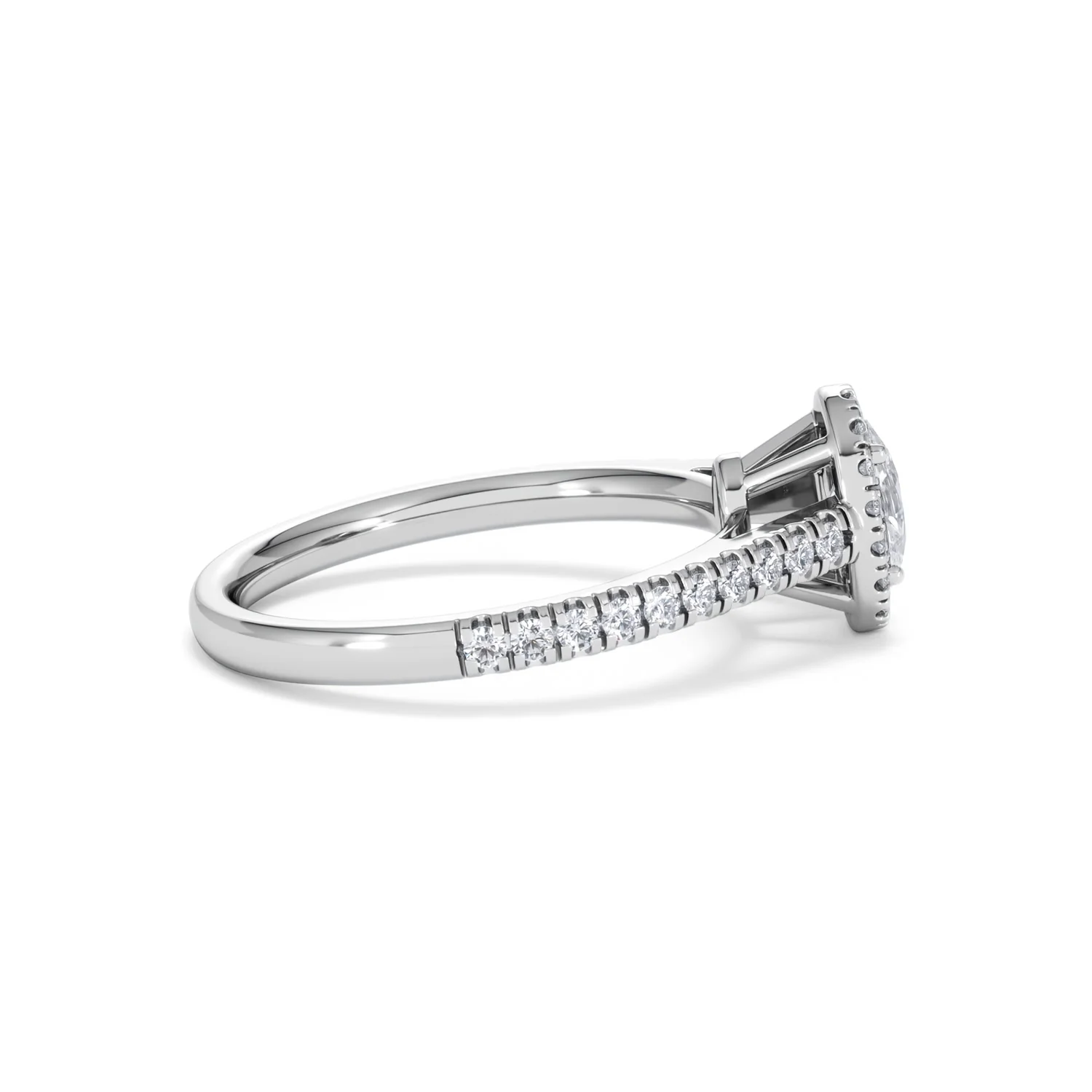 Georgina Lab Oval Diamond Halo Engagement Ring Platinum 1.00ct F/VS1 - Image 31