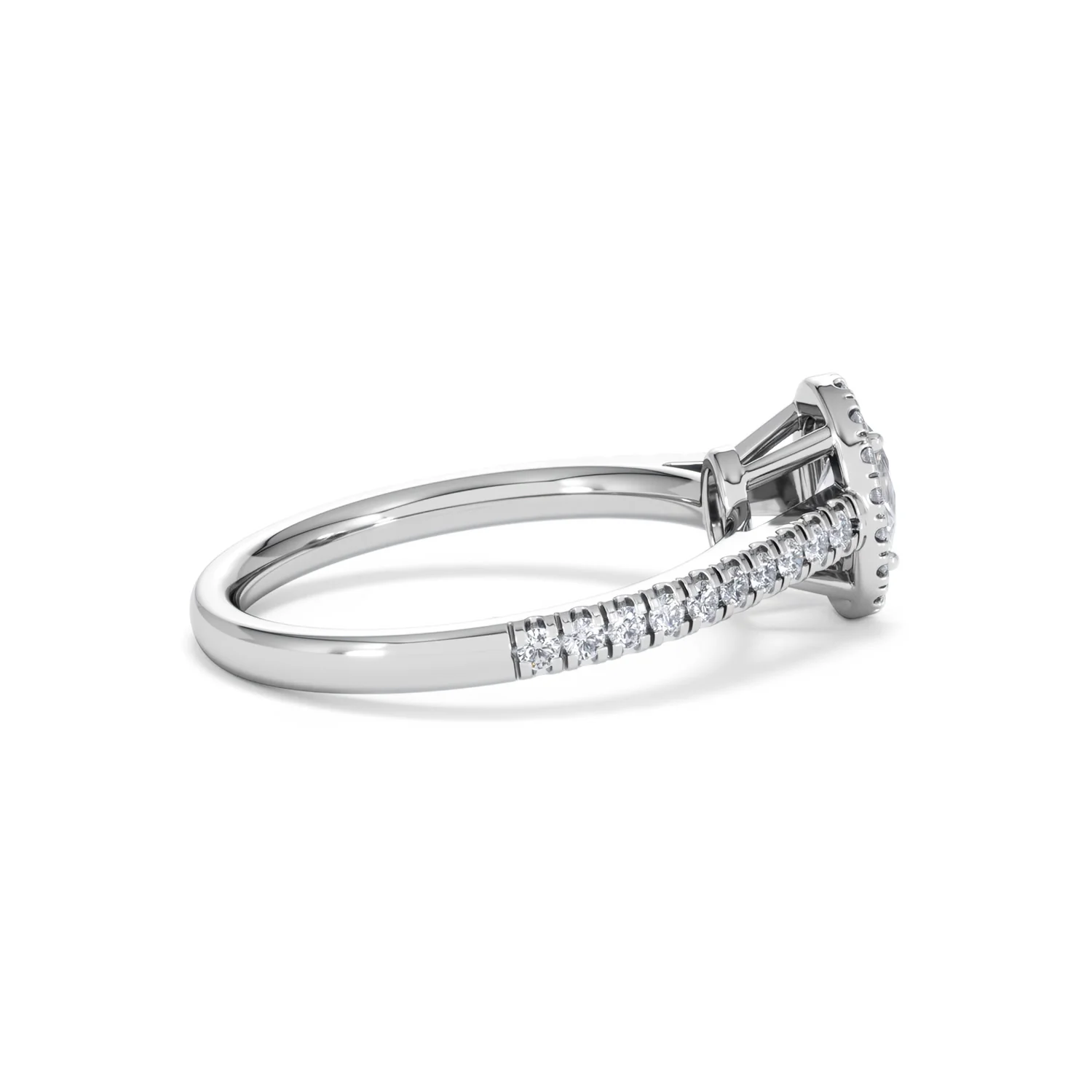 Georgina Lab Oval Diamond Halo Engagement Ring Platinum 1.00ct F/VS1 - Image 33