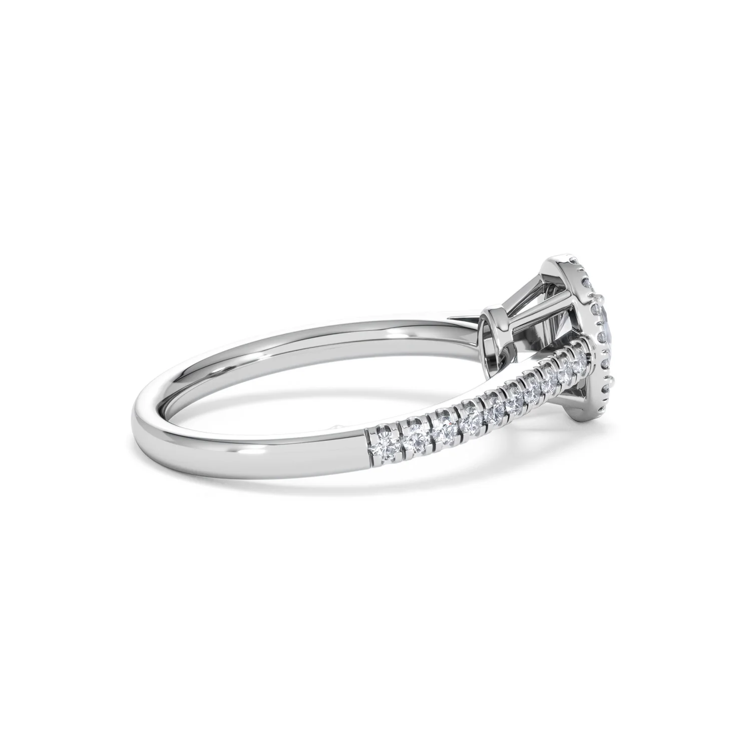 Georgina Lab Oval Diamond Halo Engagement Ring Platinum 1.00ct F/VS1 - Image 34