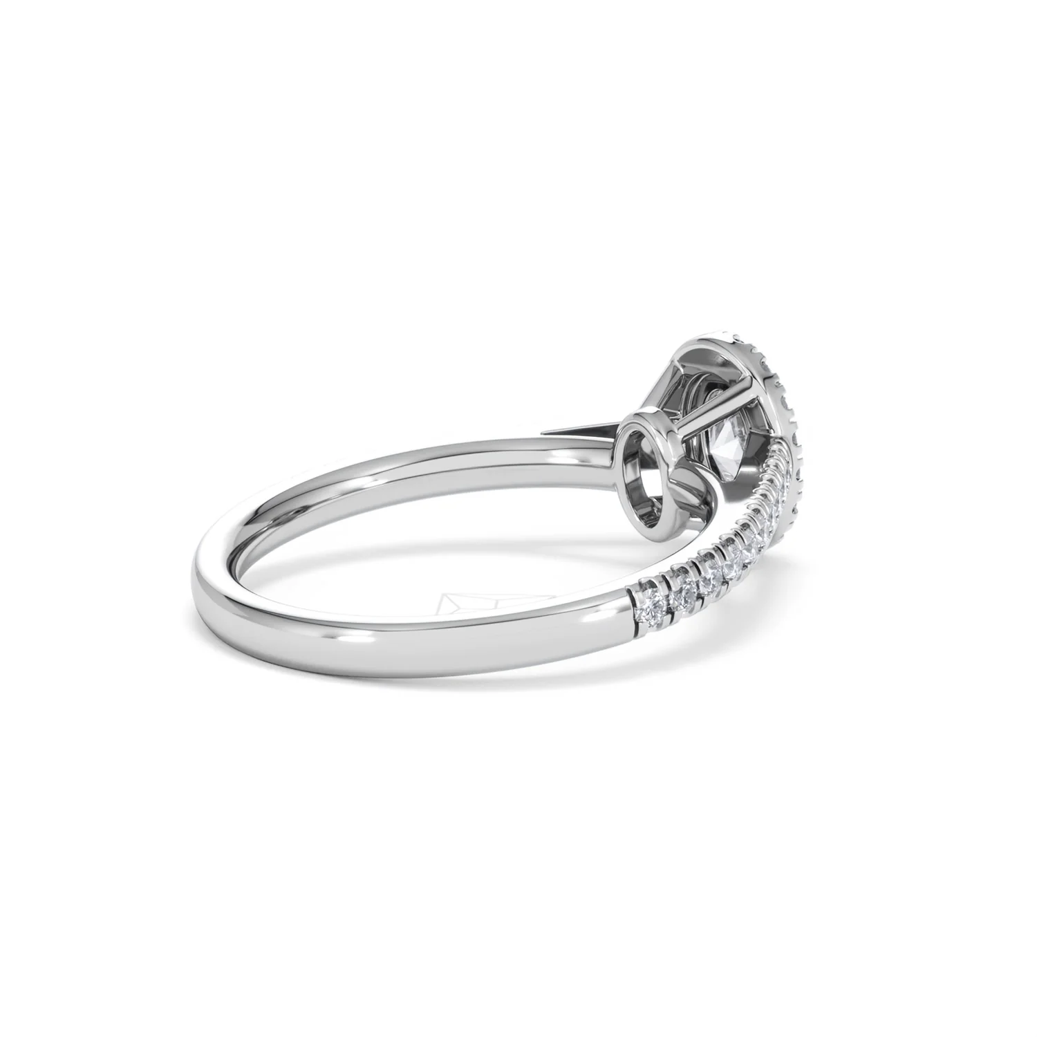 Georgina Lab Oval Diamond Halo Engagement Ring Platinum 1.00ct F/VS1 - Image 39