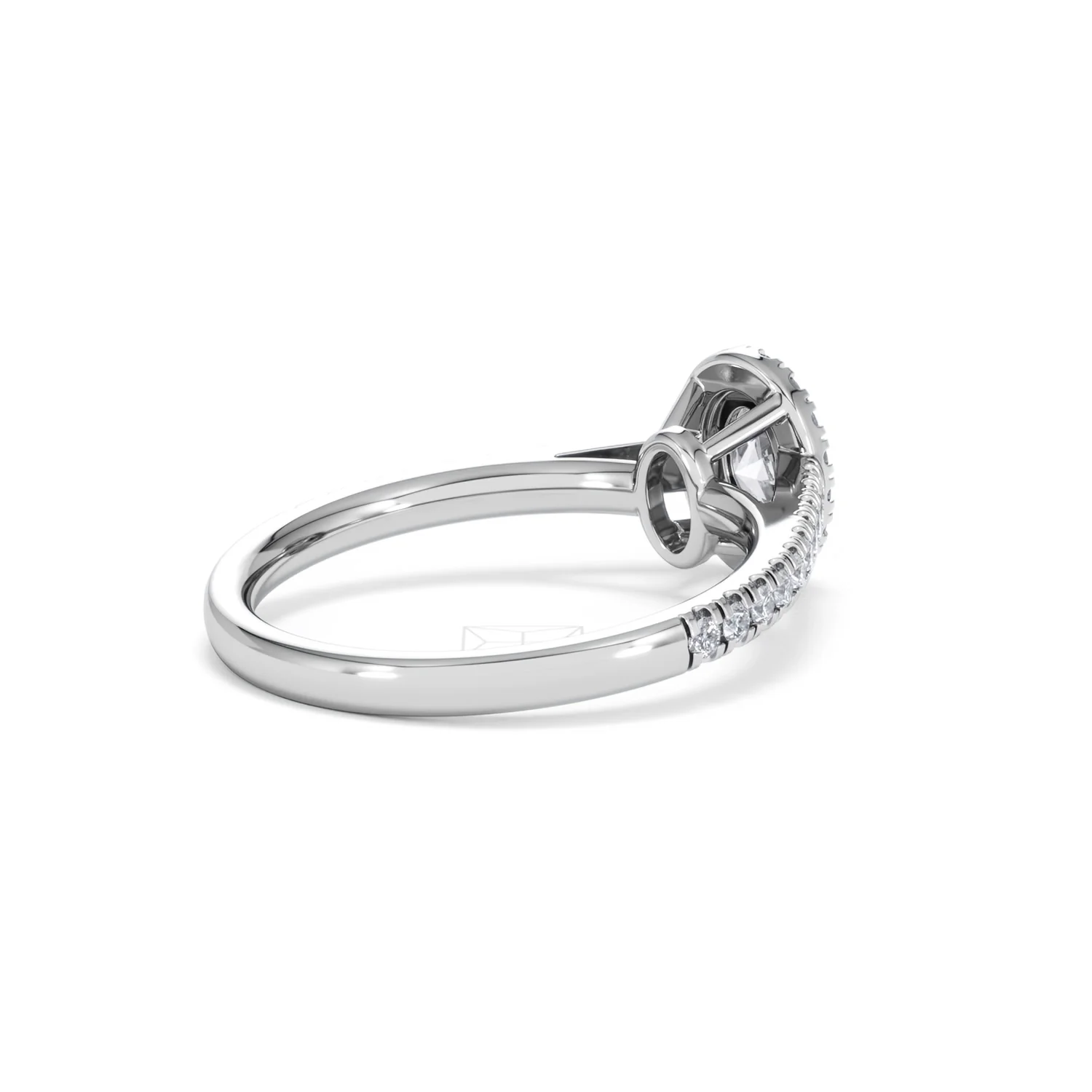 Georgina Lab Oval Diamond Halo Engagement Ring Platinum 1.00ct F/VS1 - Image 40