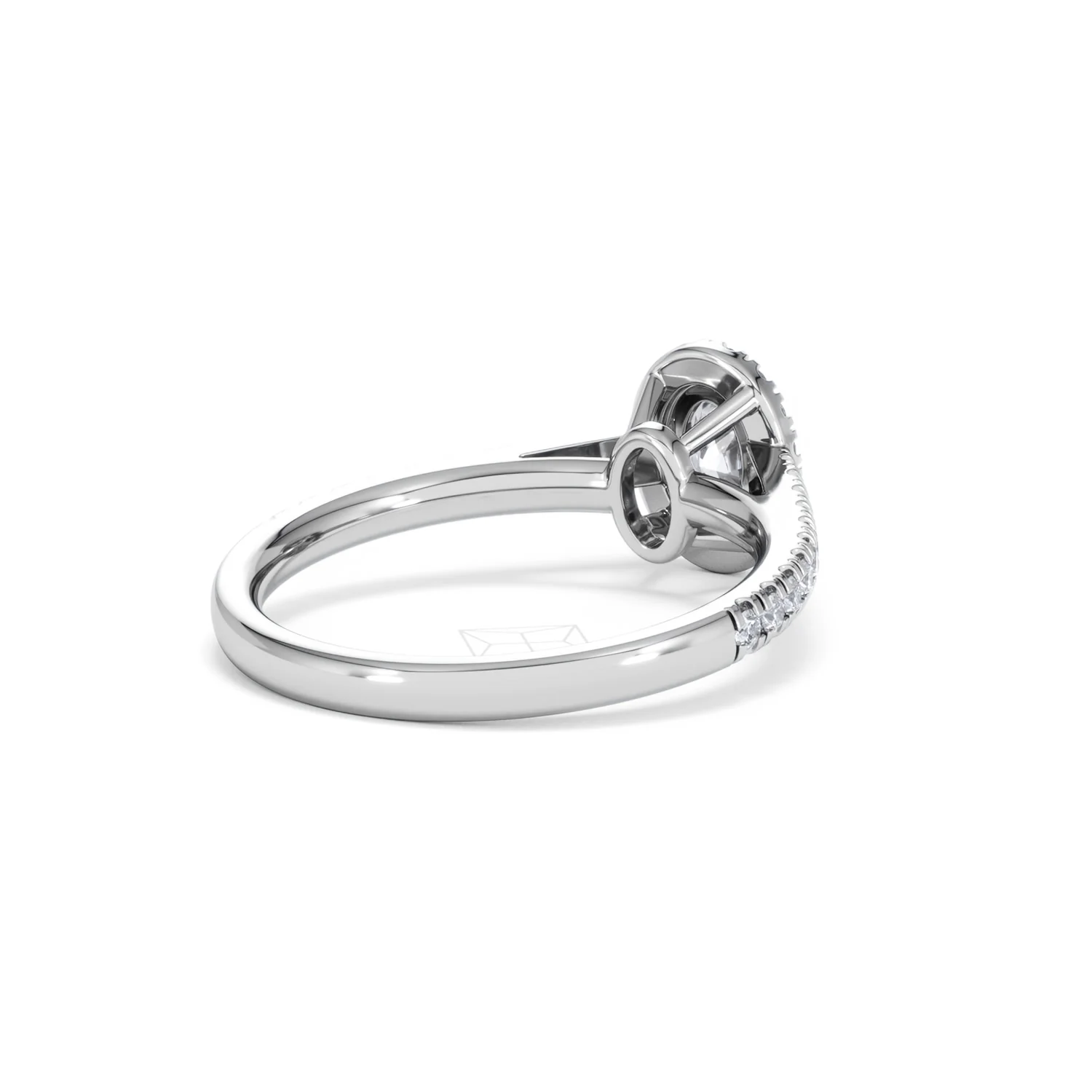 Georgina Lab Oval Diamond Halo Engagement Ring Platinum 1.00ct F/VS1 - Image 42
